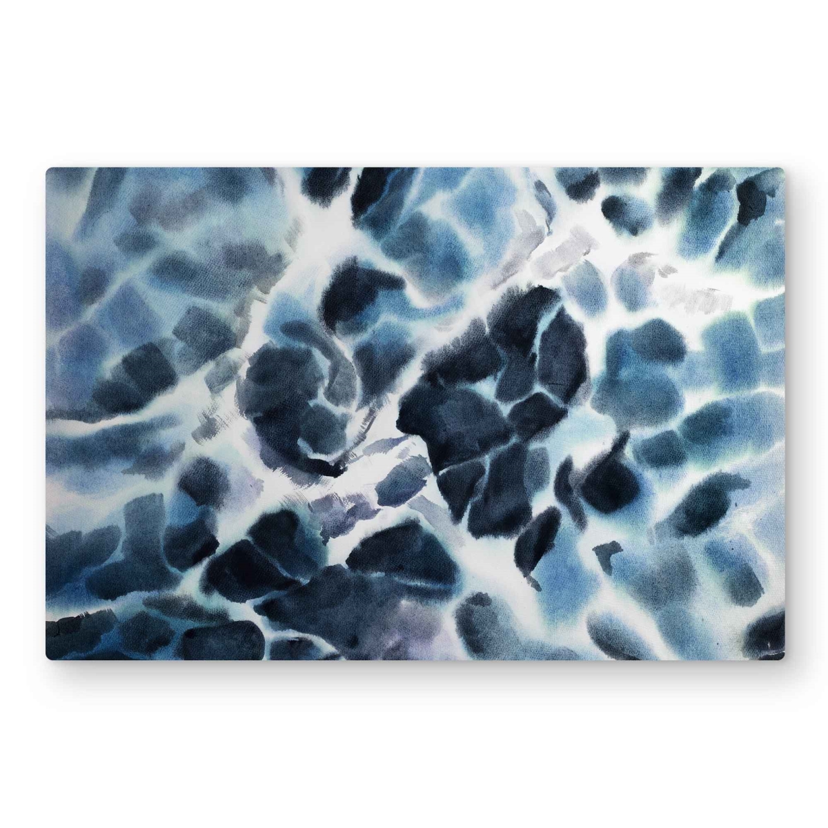 C1MP203072P61H 20 x 30 in. Stormy Waves of the Sea - Blue Metal Print Wall Art for Bathroom