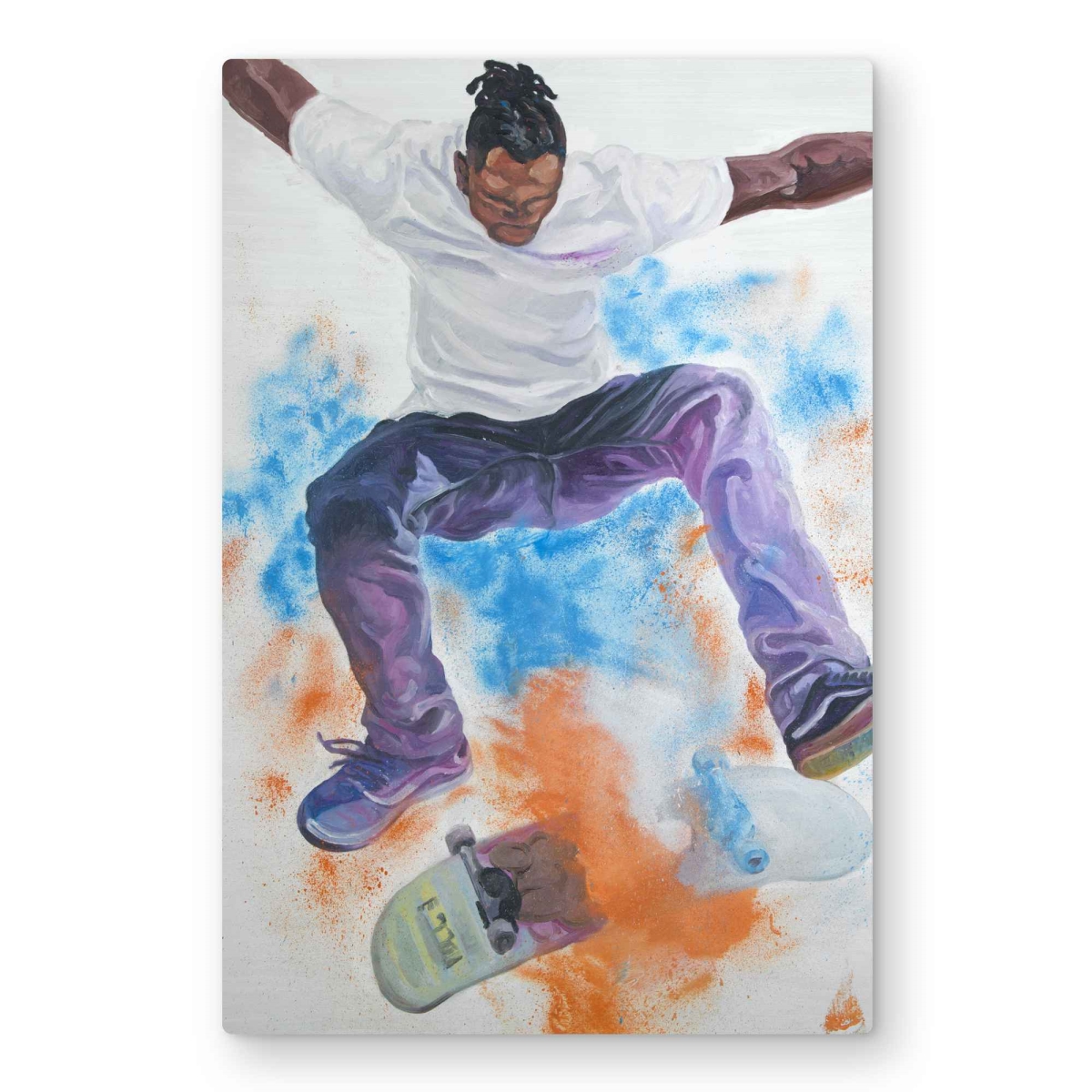C1MP20307NQTXA 20 x 30 in. Skater - Livingroom Man Metal Print Wall Art for Home Decor