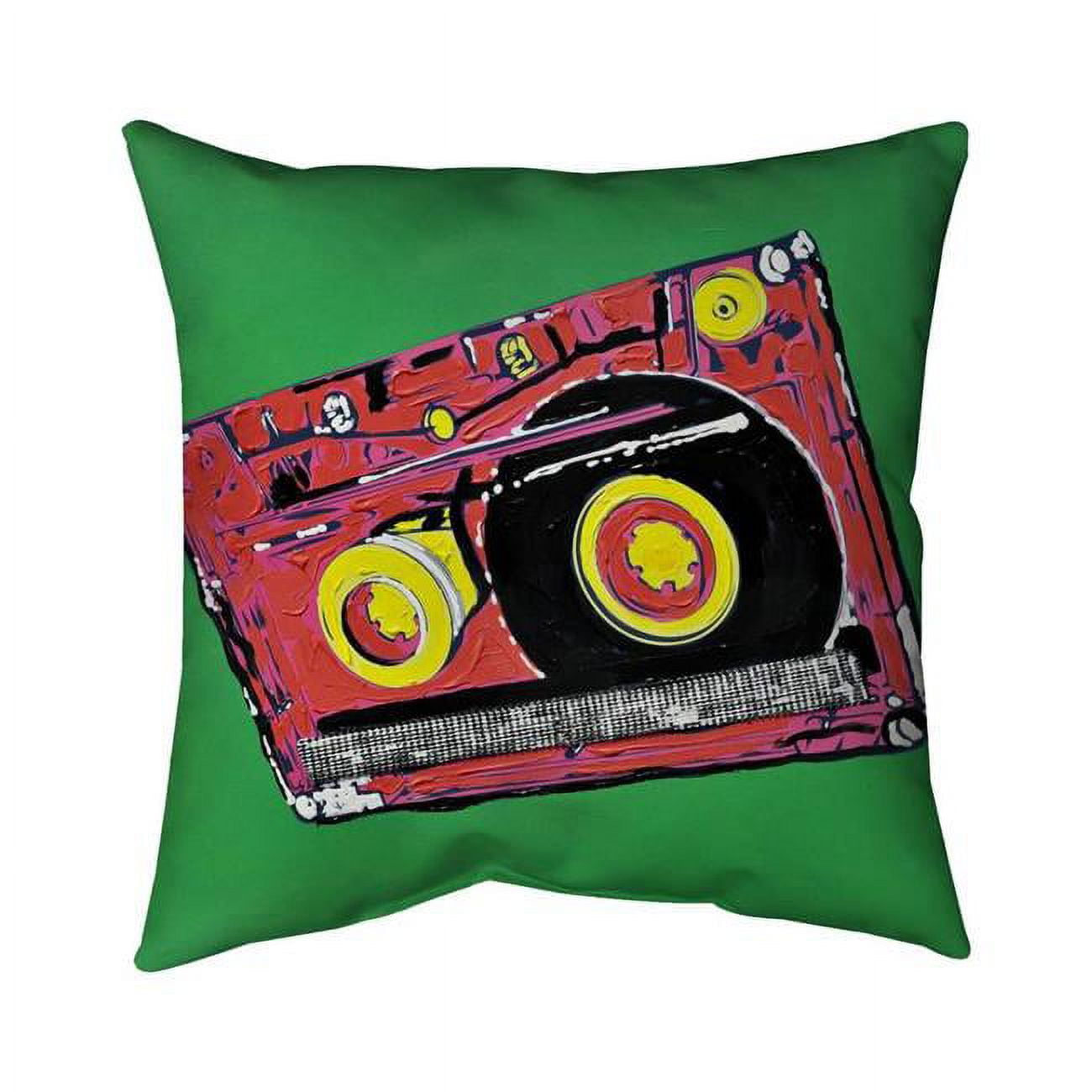 18 x 18 in. Tape Player-Double Sided Print Indoor Pillow
