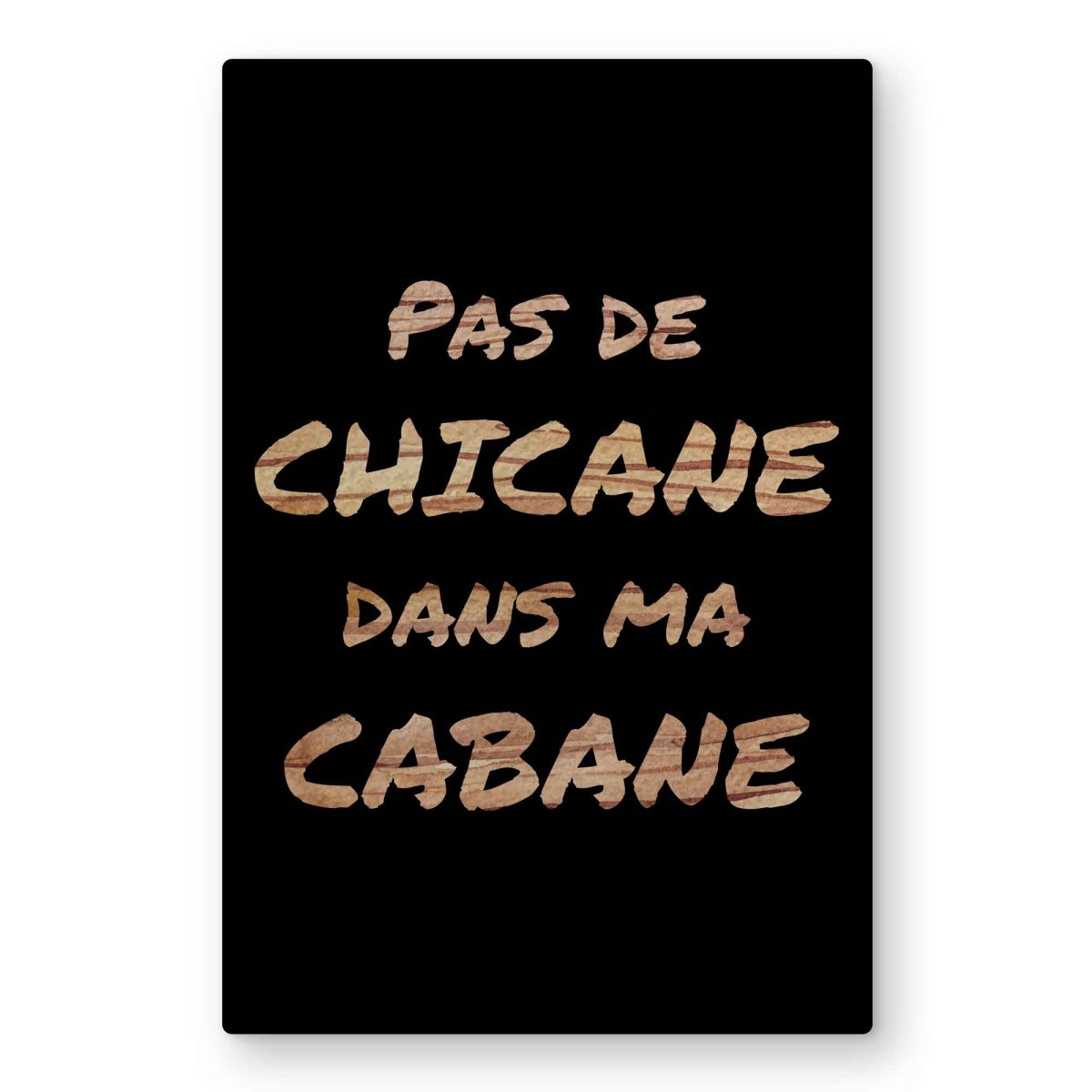 C1MP2030OSXQS7 20 x 30 in. No Dispute In My House - Black Metal Print Wall Art for Home Decor