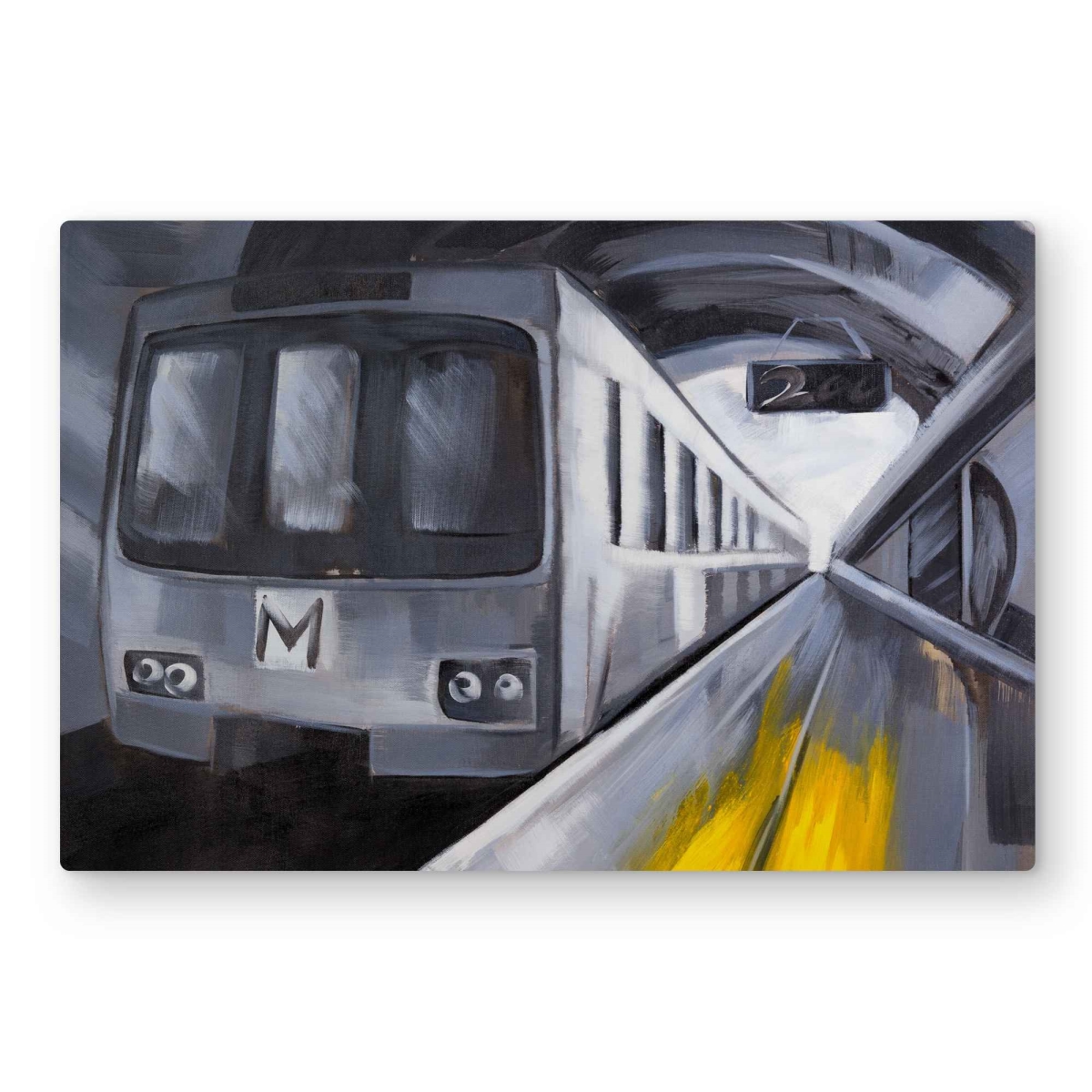 C1MP2030PMAXG0 20 x 30 in. Subway Train Livingroom Metal Print Wall Art - Home Decor