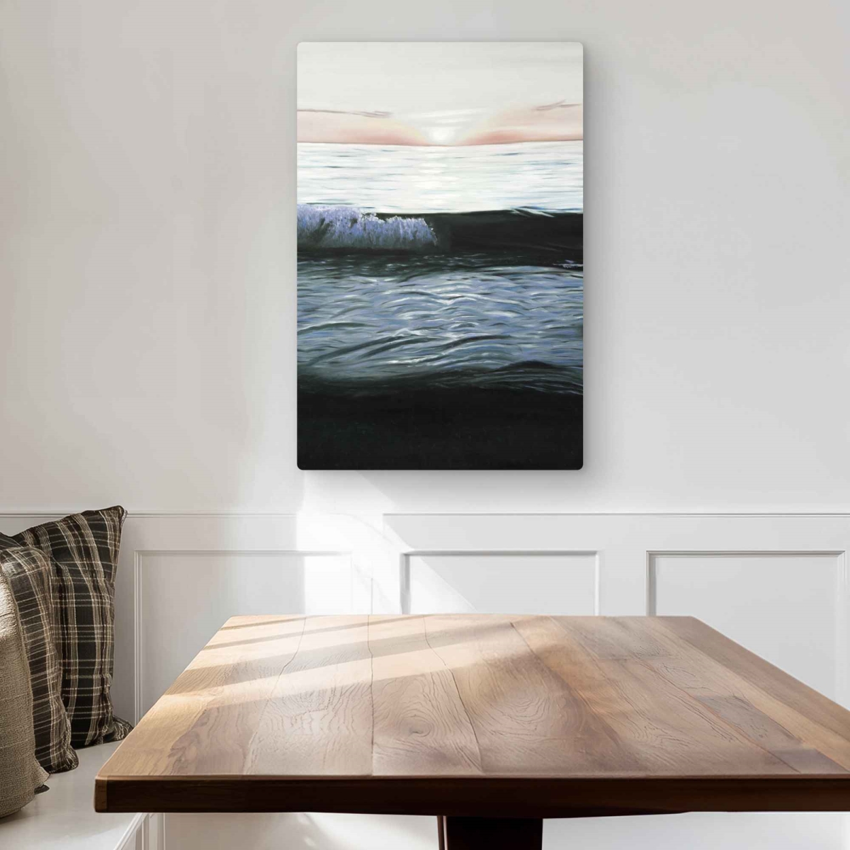 C1MP2030MWCBHU 20 x 30 in. Desaturated Sunset Wall Art - Turquoise Marine Metal Print