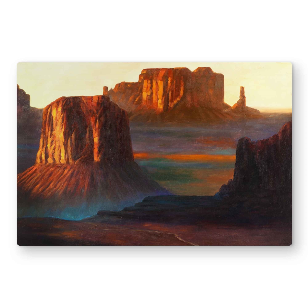 C1MP2030MZOD3I 20 x 30 in. Monument Valley Tribal Park Metal Print Wall Art - Modern Home Decor