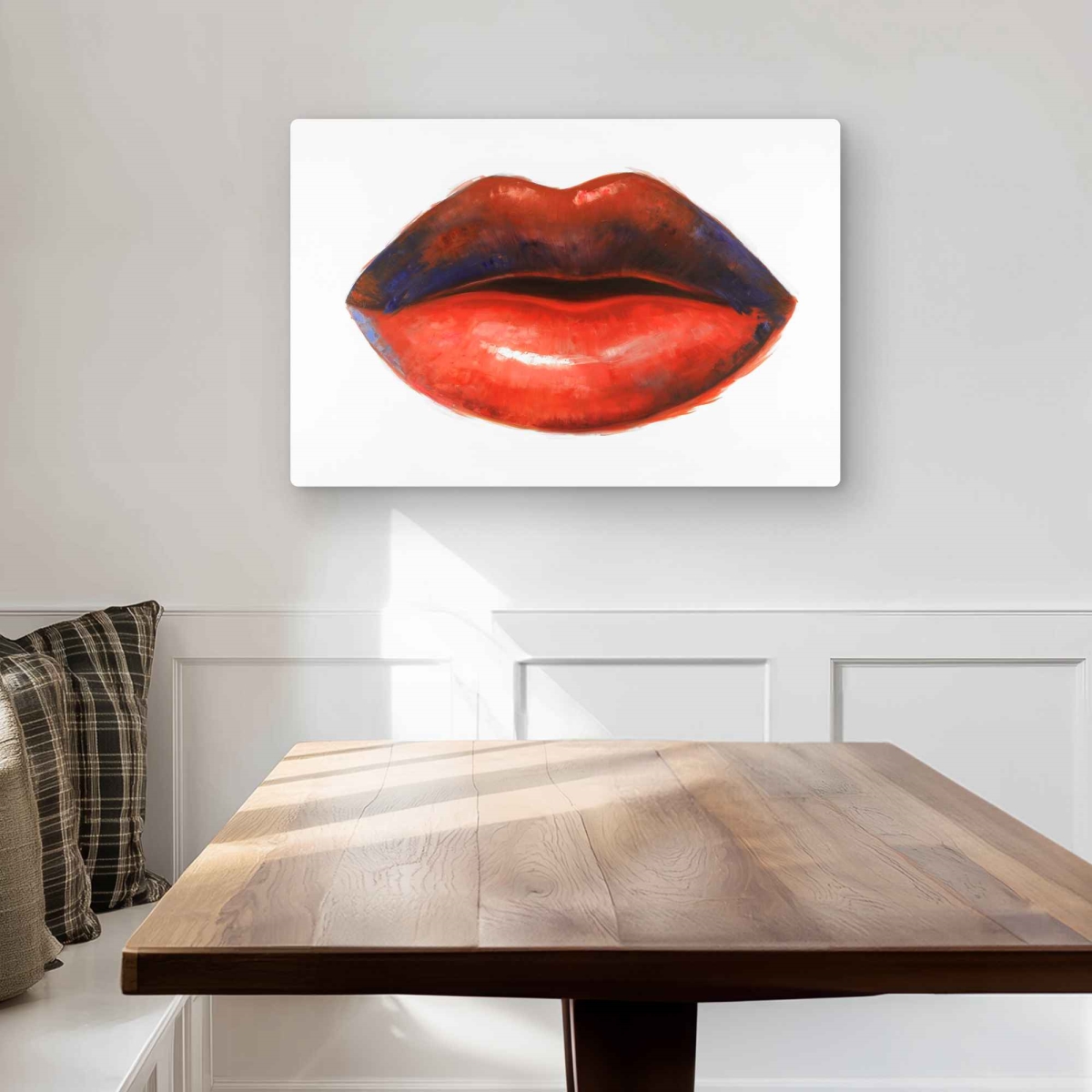 C1MP2030N038IV 20 x 30 in. Red Lipstick Metal Print Wall Art - Chic Home Decor for Beauty Lovers