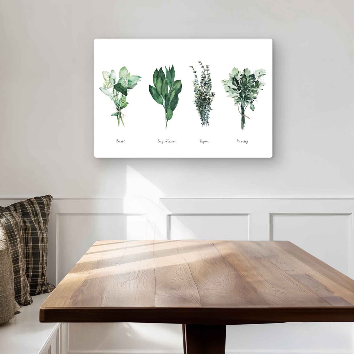 C1MP2030TJ6WK8 20 x 30 in. Fine Herbs - Farmhouse Leaves Metal Print Wall Art for Home Decor