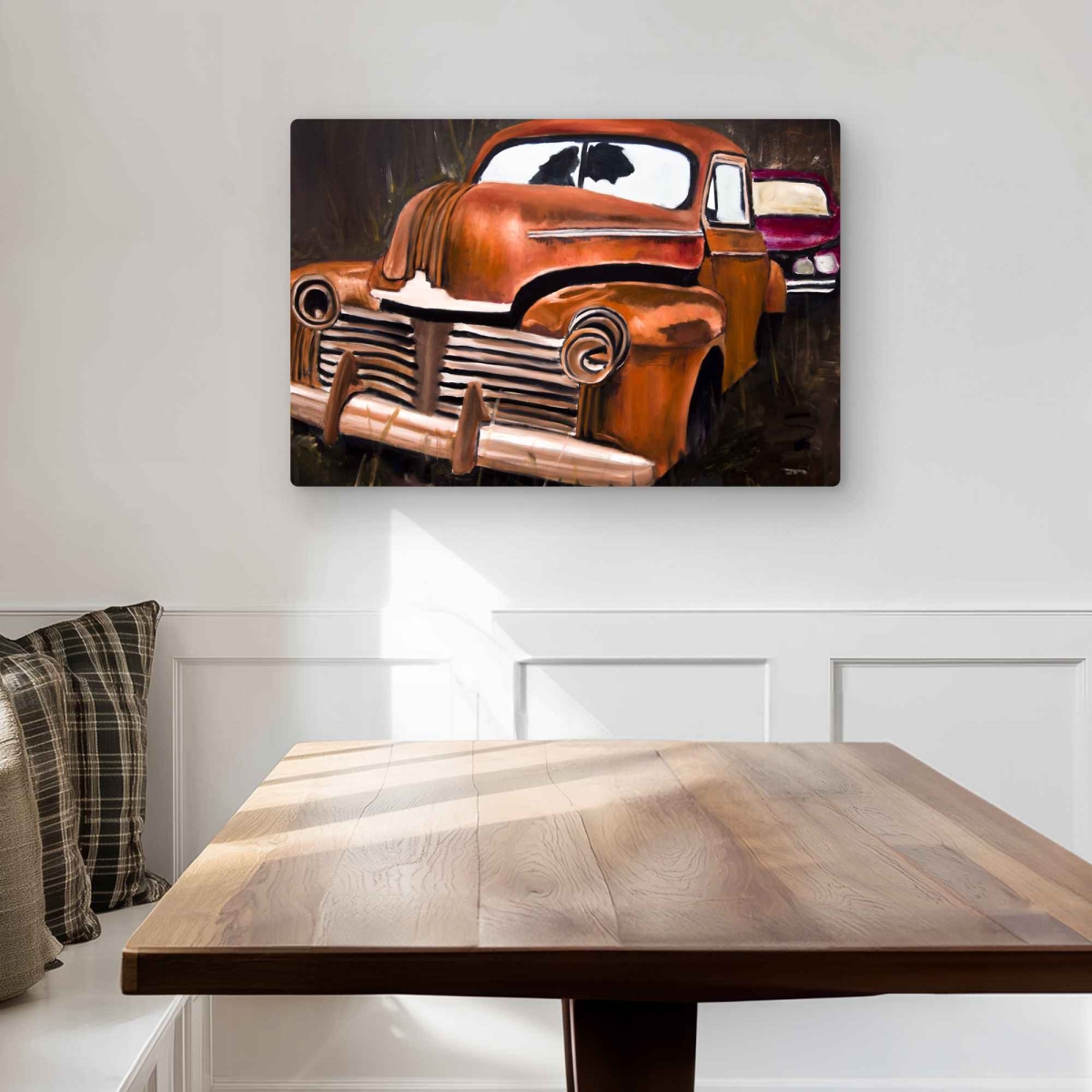 C1MP2030PFU2GT 20 x 30 in. Old Car Crash - Industrial Metal Print Wall Art for Home Decor