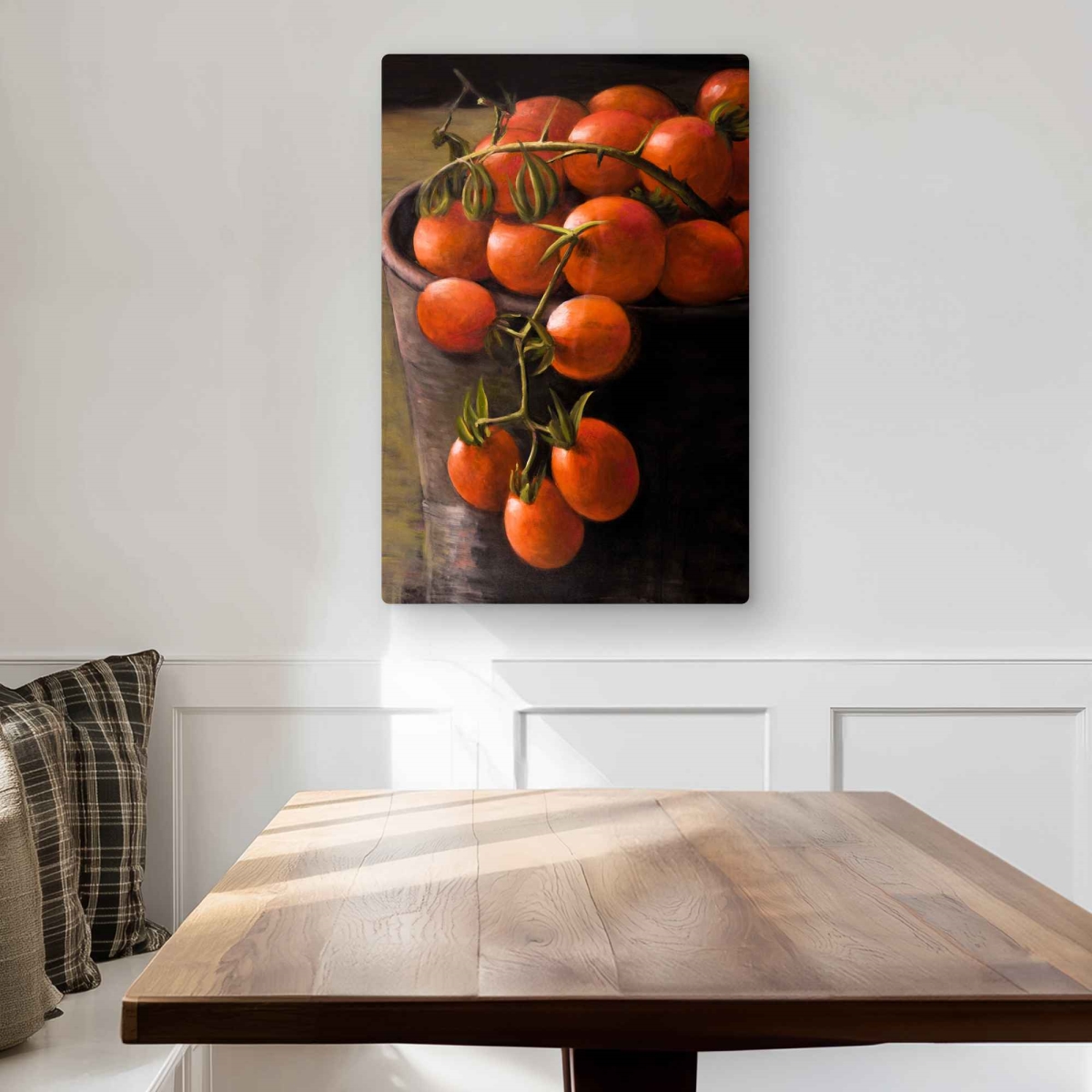 C1MP2030PX1SP2 20 x 30 in. Bucket of Cherry Tomatoes Wall Art - Contemporary Metal Print Decor