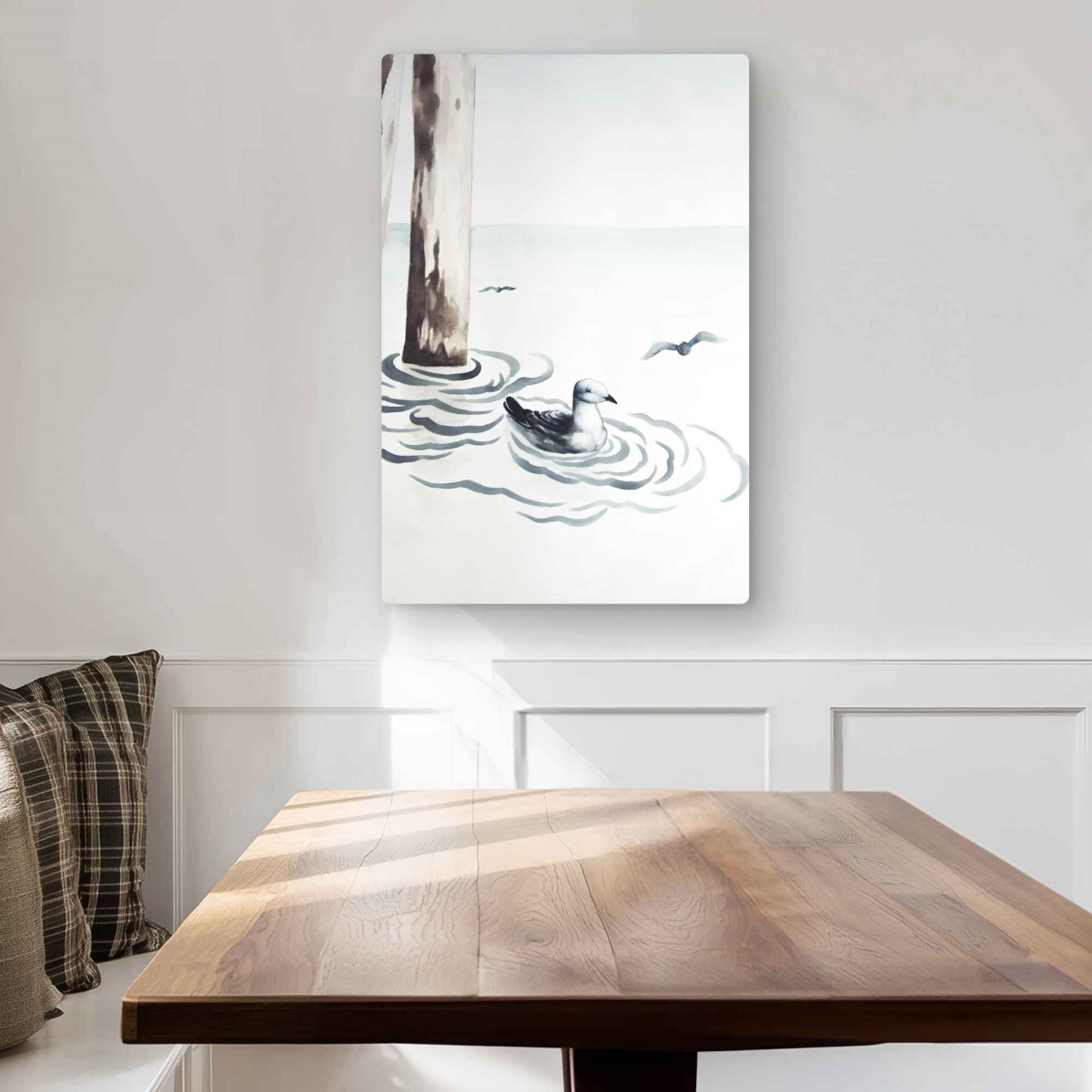 C1MP2030UDK11Q 20 x 30 in. Seagull Metal Print Wall Art - Coastal Animal Art for Home Decor