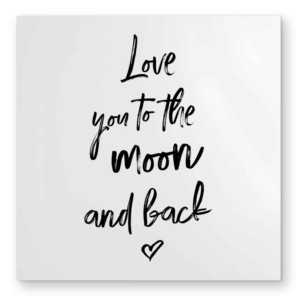 C1MP3232OPS91Y 32 x 32 in. Love You To the Moon & Back Wall Art - White Metal Print