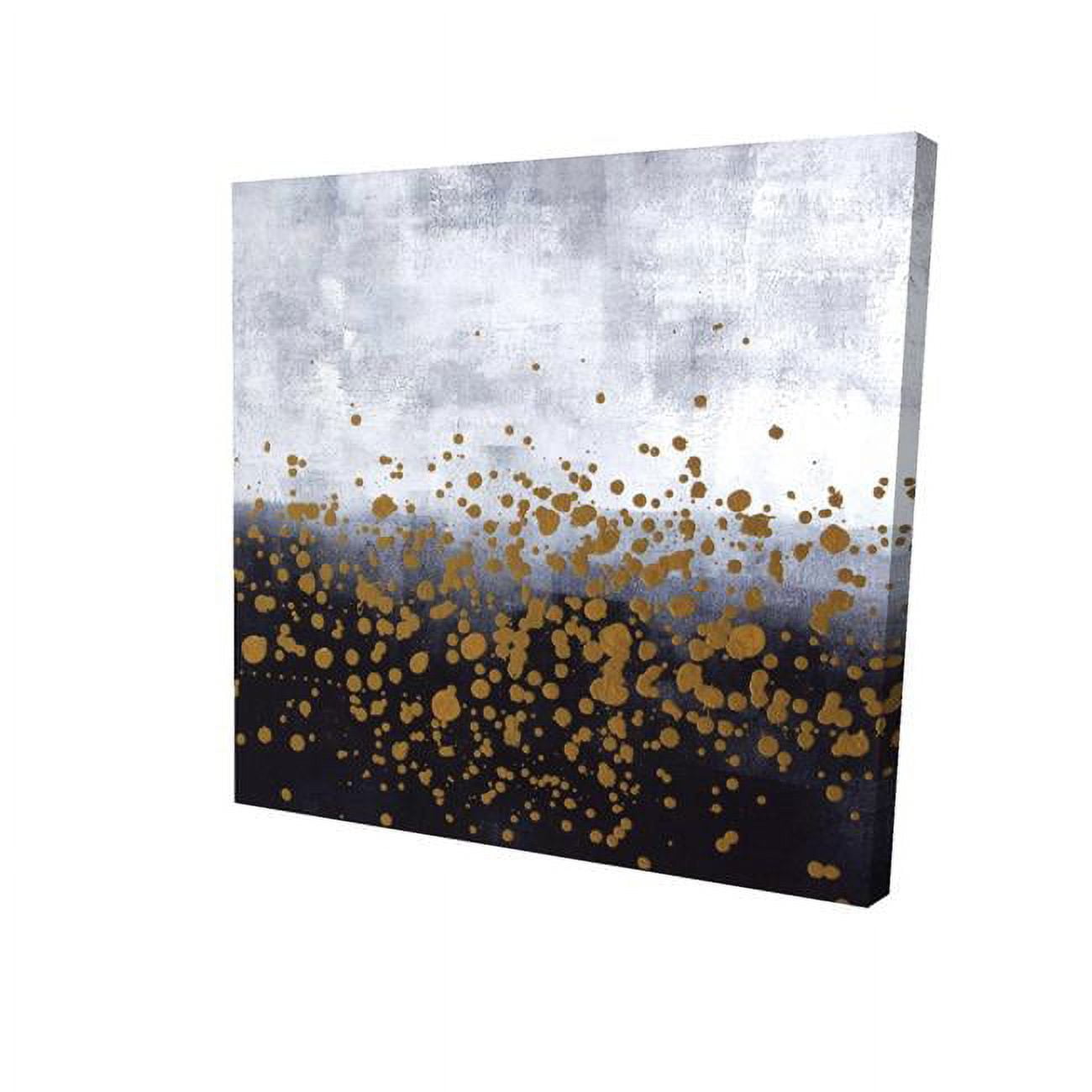 12 x 12 in. Gold Paint Splash on Grey Background-Print on Canvas