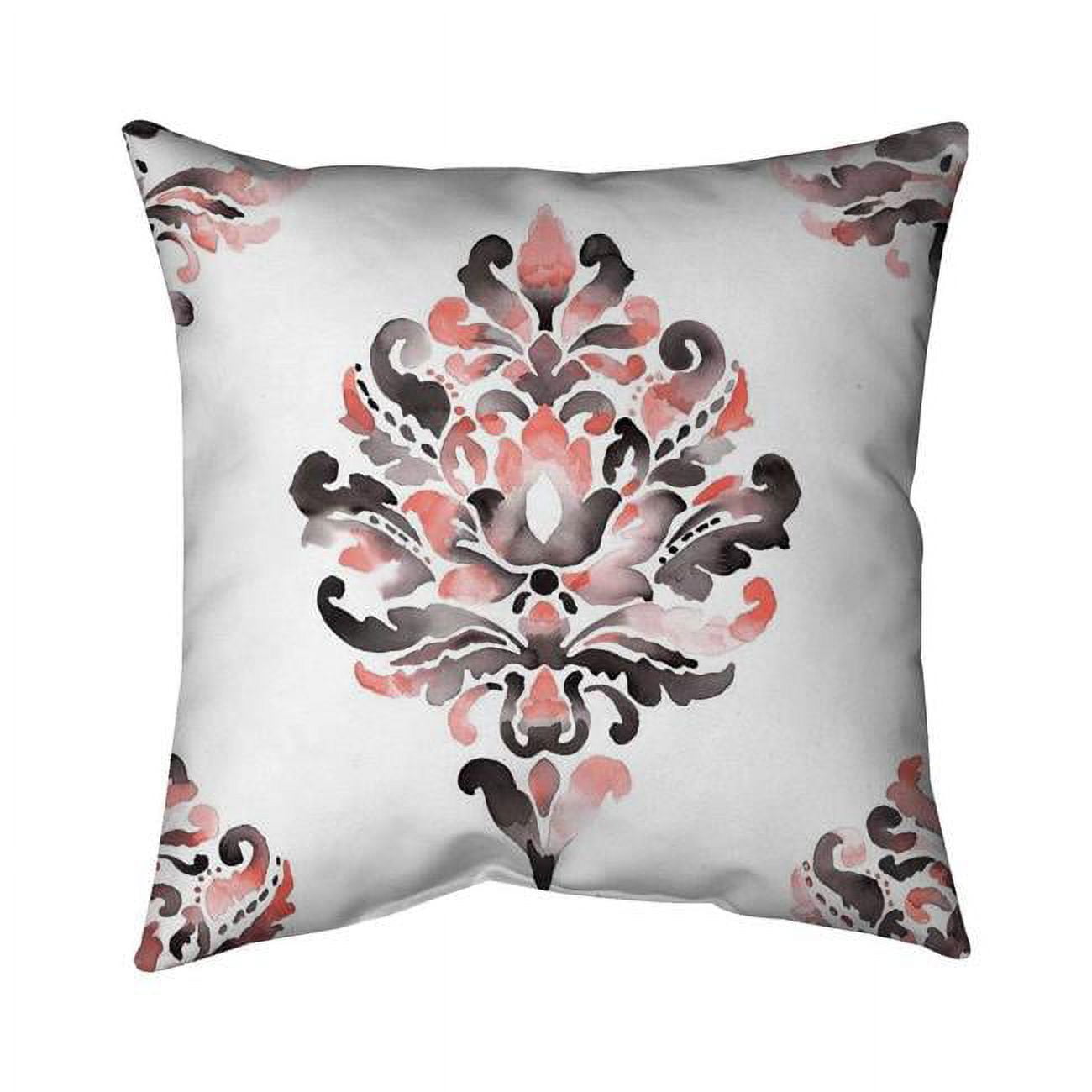 18 x 18 in. Coral Baroque Ornament-Double Sided Print Indoor Pillow