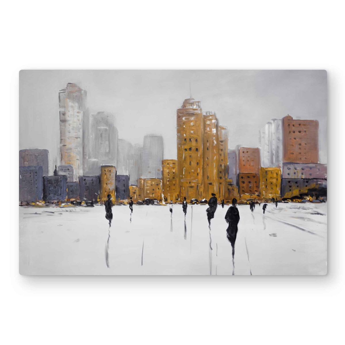 C1MP2030TPBEV4 20 x 30 in. City on the Horizon - Gray Cities Metal Print Wall Art for Home Decor