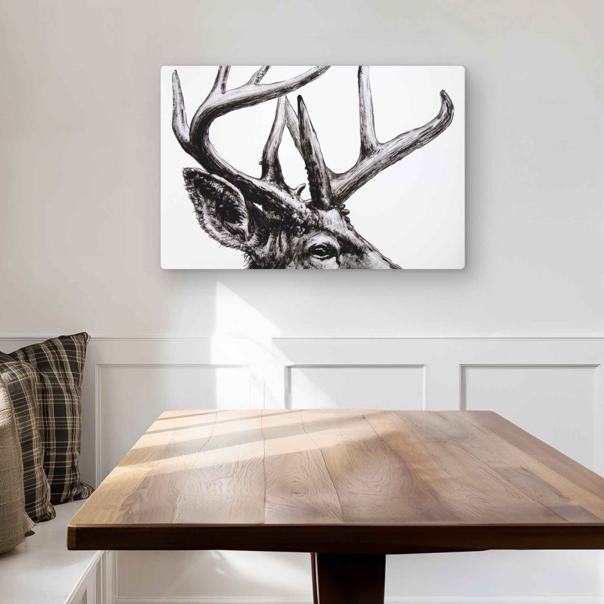 C1MP2030YHDSV1 20 x 30 in. Roe Deer Plume - Rustic Metal Print Wall Art for Bedroom Decor - Home