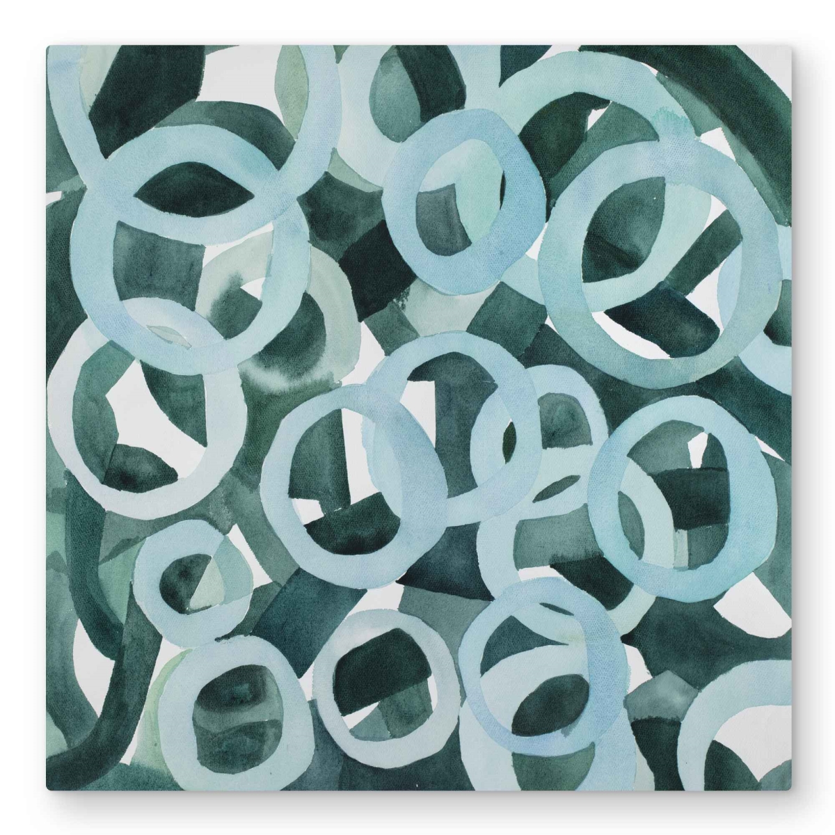 C1MP3232YH3BR1 32 x 32 in. Abstract Rings Wall Art - Pattern Illustrative Metal Print