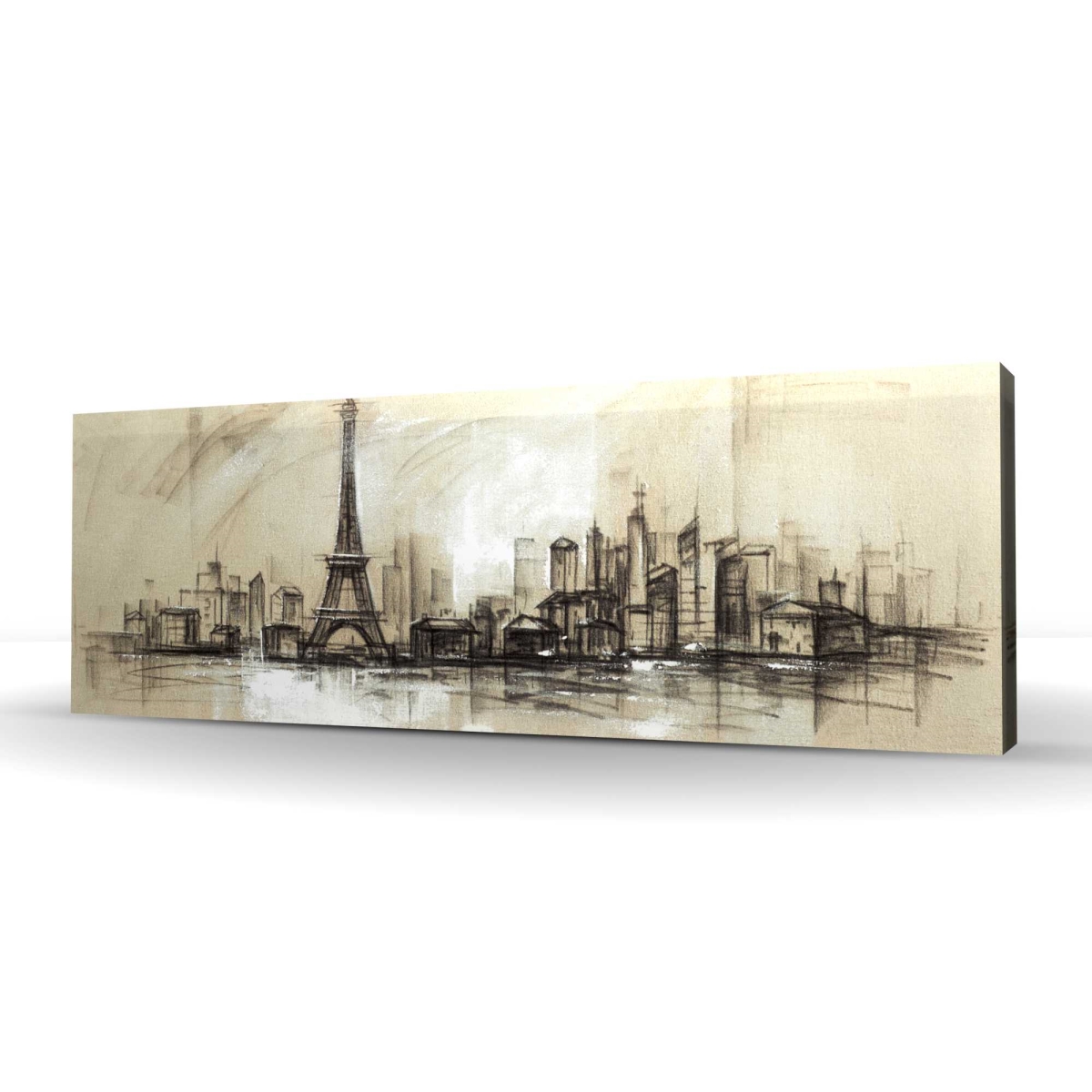 C1RC1648NMK3MC 16 x 48 in. Eiffel Tower Sketch - Canvas Art - Architecture