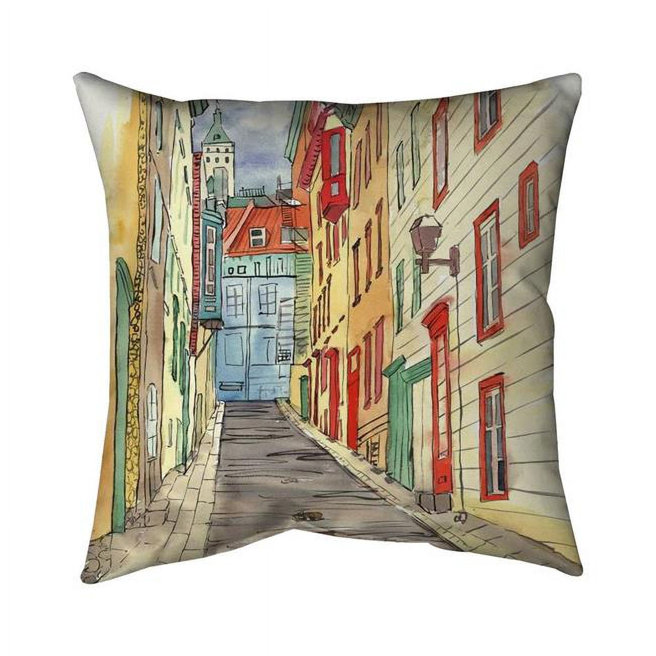 18 x 18 in. Lane In Le Petit Champlain-Double Sided Print Indoor Pillow