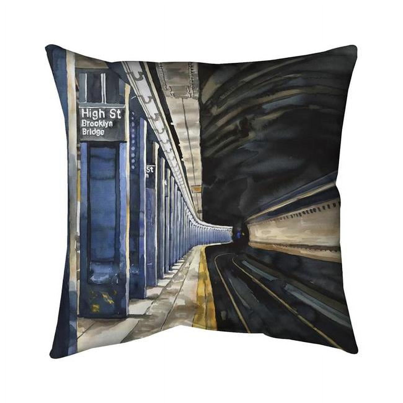 18 x 18 in. New-York Subway-Double Sided Print Indoor Pillow