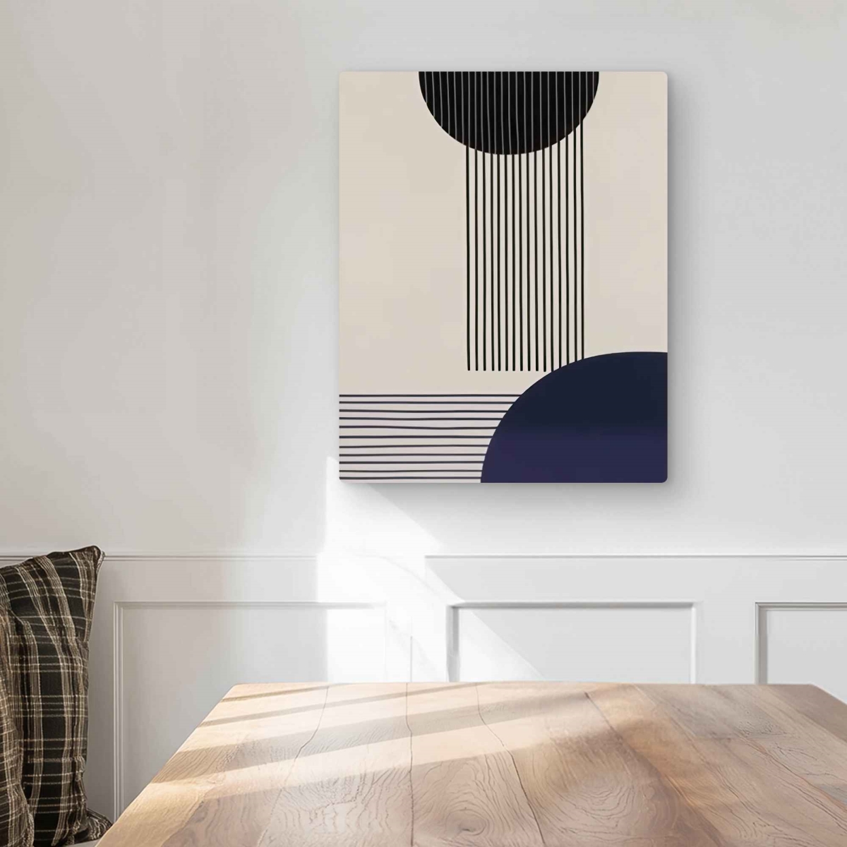 C1MP16208AABK8 16 x 20 in. Circle Lines Wall Art - Illustrative Patterns Metal Print