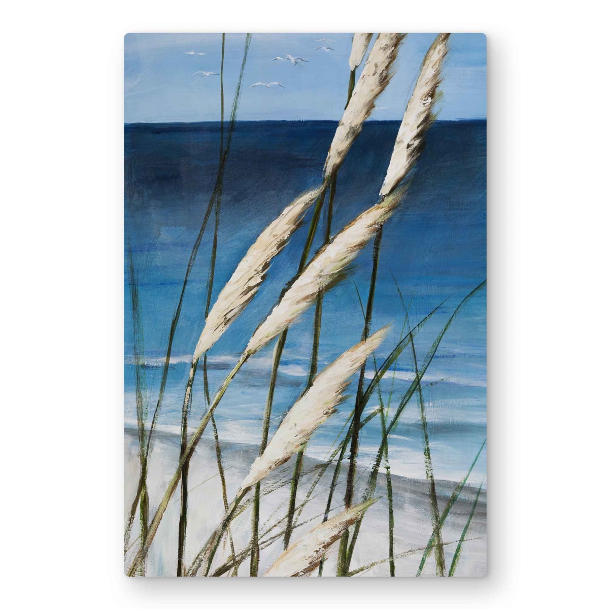 C1MP20309LB68Q 20 x 30 in. Wild Herbs in the Wind Metal Print Wall Art - Marine Bedroom Decor