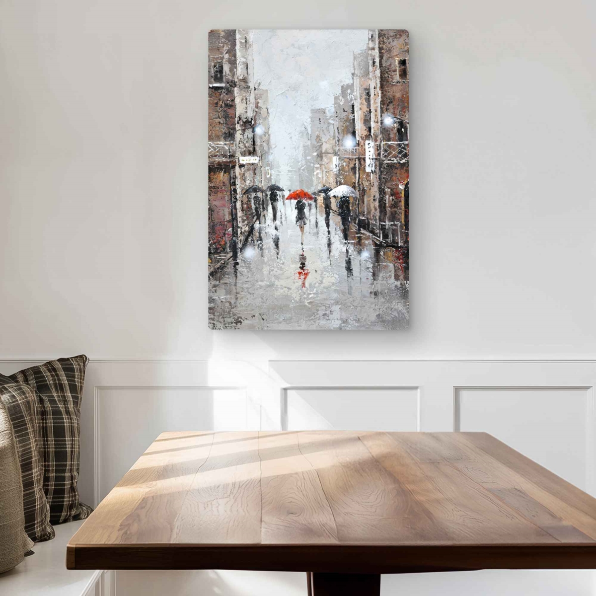 C1MP20309PA9U6 20 x 30 in. City Rain - Bedroom Man Metal Print Wall Art for Home Decor - Art