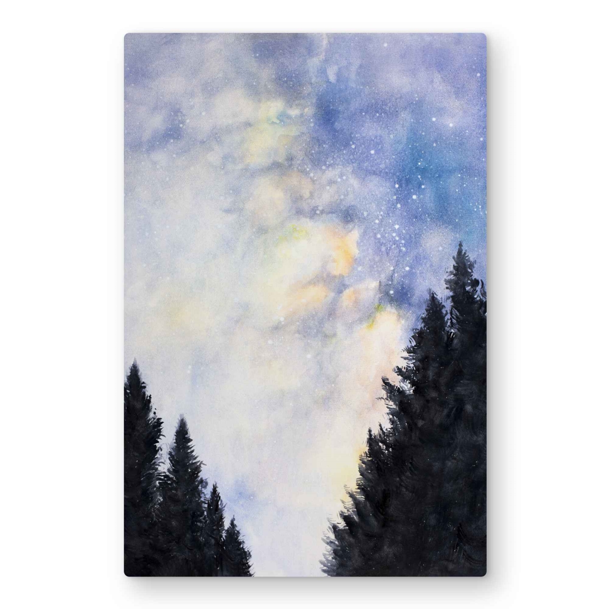 C1MP2030HR93GV 20 x 30 in. Starry Sky In Forest Wall Art - Scandinavian Metal Print