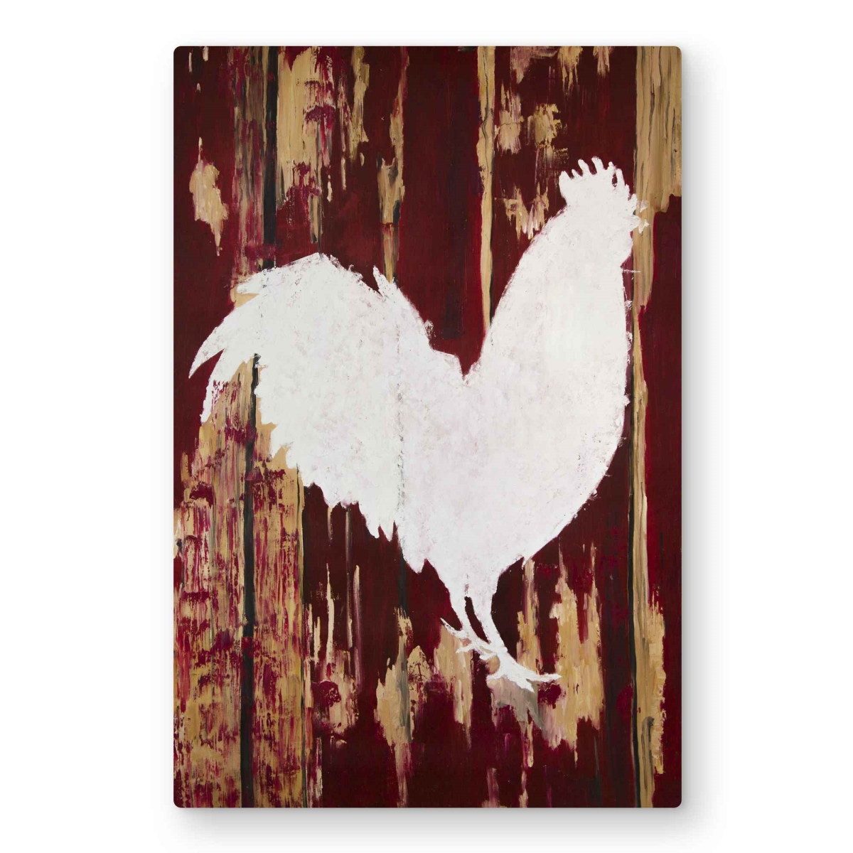 C1MP2030HY1GRT 20 x 30 in. Rooster Silhouette Metal Print Wall Art - Red Kitchen Home Decor