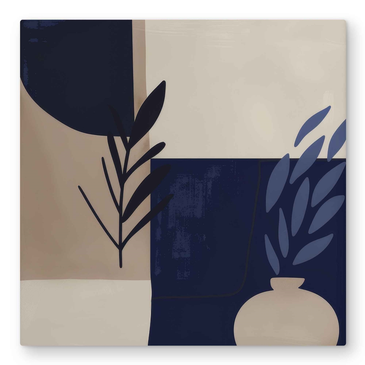 C1MP3232TJO3MY 32 x 32 in. Vase - Purple Metal Print Wall Art for Stylish Decor - Unique Art