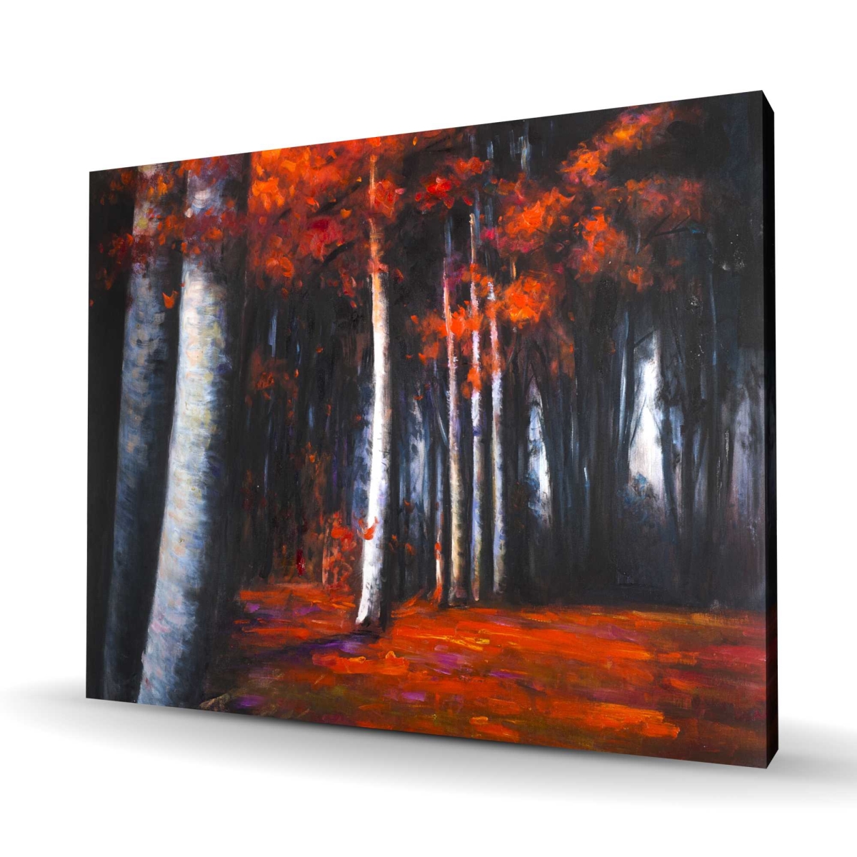 C1RC48609MEEDG 48 x 60 in. Mysterious Forest Red Office Canvas - Home Decor Art