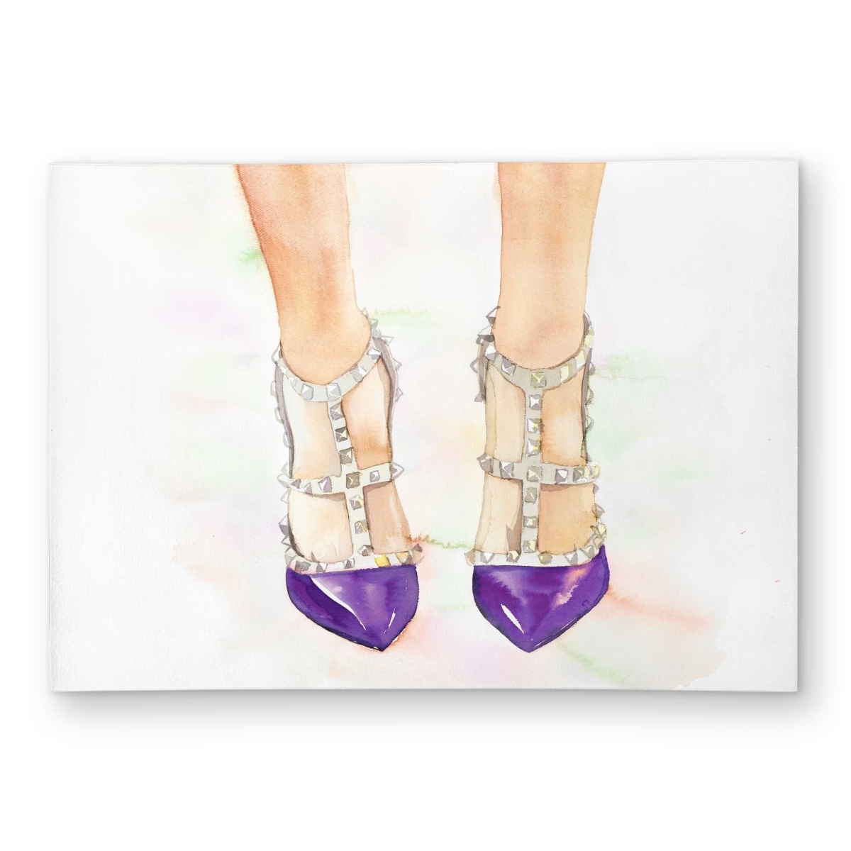 C1ROAR57IAZ2QF 5 x 7 ft. Purple Studded High Heels - Stylish Bedroom Purple Outdoor Rectangle Area Rug