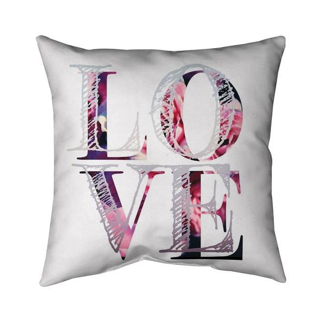 18 x 18 in. Love Bloom-Double Sided Print Indoor Pillow
