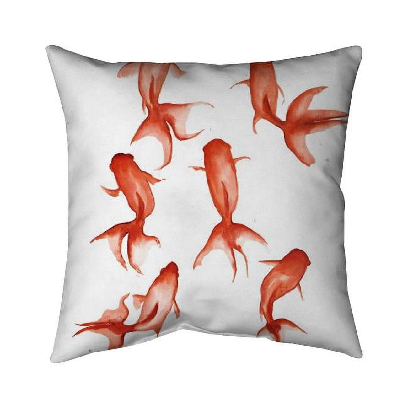 20 x 20 in. Small Red Fishes-Double Sided Print Indoor Pillow