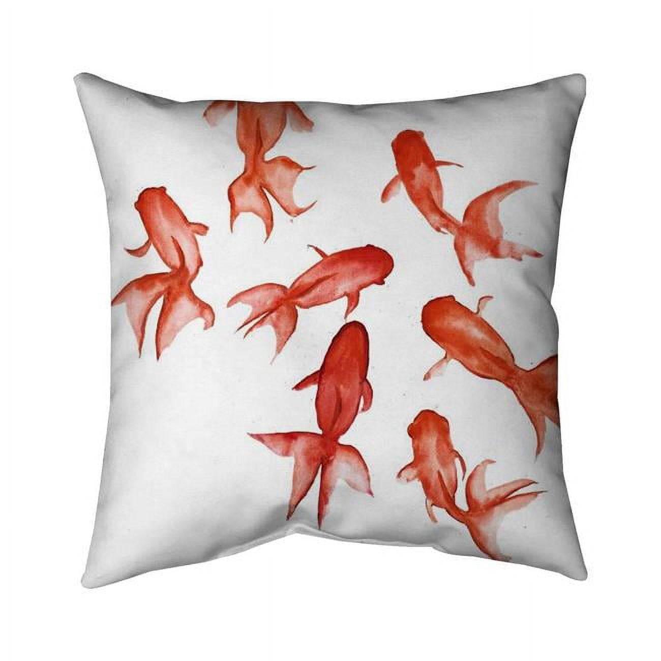 20 x 20 in. Red Fishes-Double Sided Print Indoor Pillow