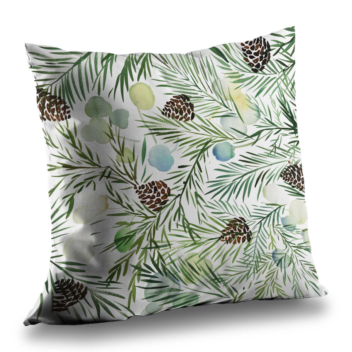 C1PC1414HNCQTQ 14 x 14 in. Pine Cone Pattern - Botanical Livingroom Poly Twill Throw