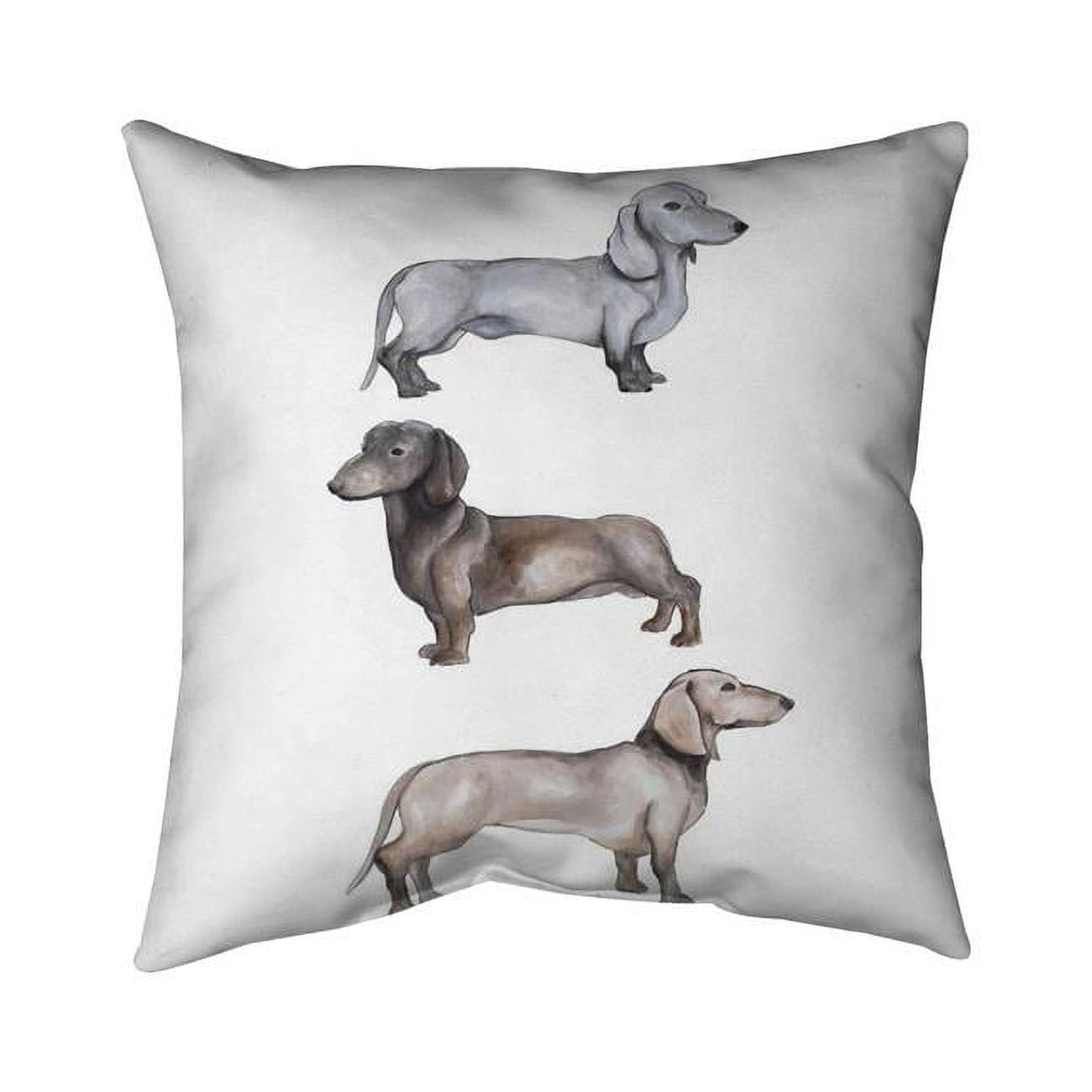 20 x 20 in. Dachshund Dogs-Double Sided Print Indoor Pillow