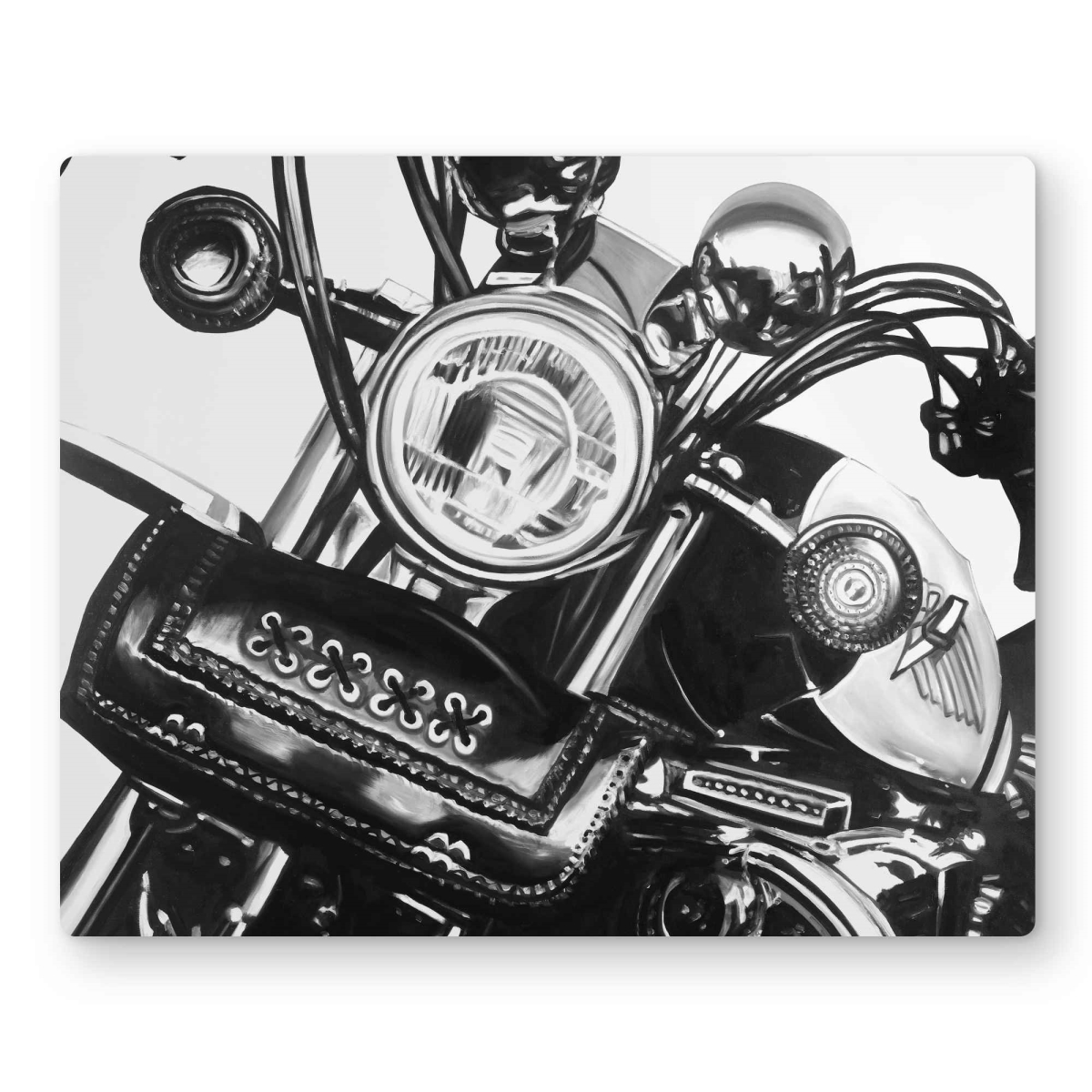 C1MP16204YJ979 16 x 20 in. Realistic Motorcycle - Hyperrealist Metal Print Wall Art for Man Cave