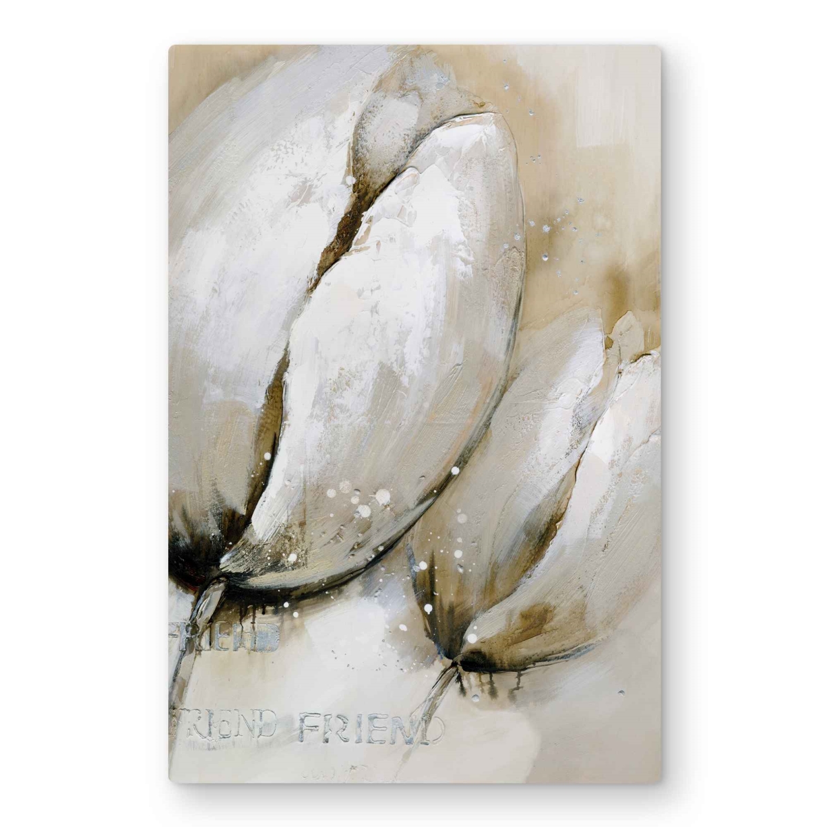 C1MP203062MMY2 20 x 30 in. Tulips with Typography Wall Art - Contemporary Metal Print