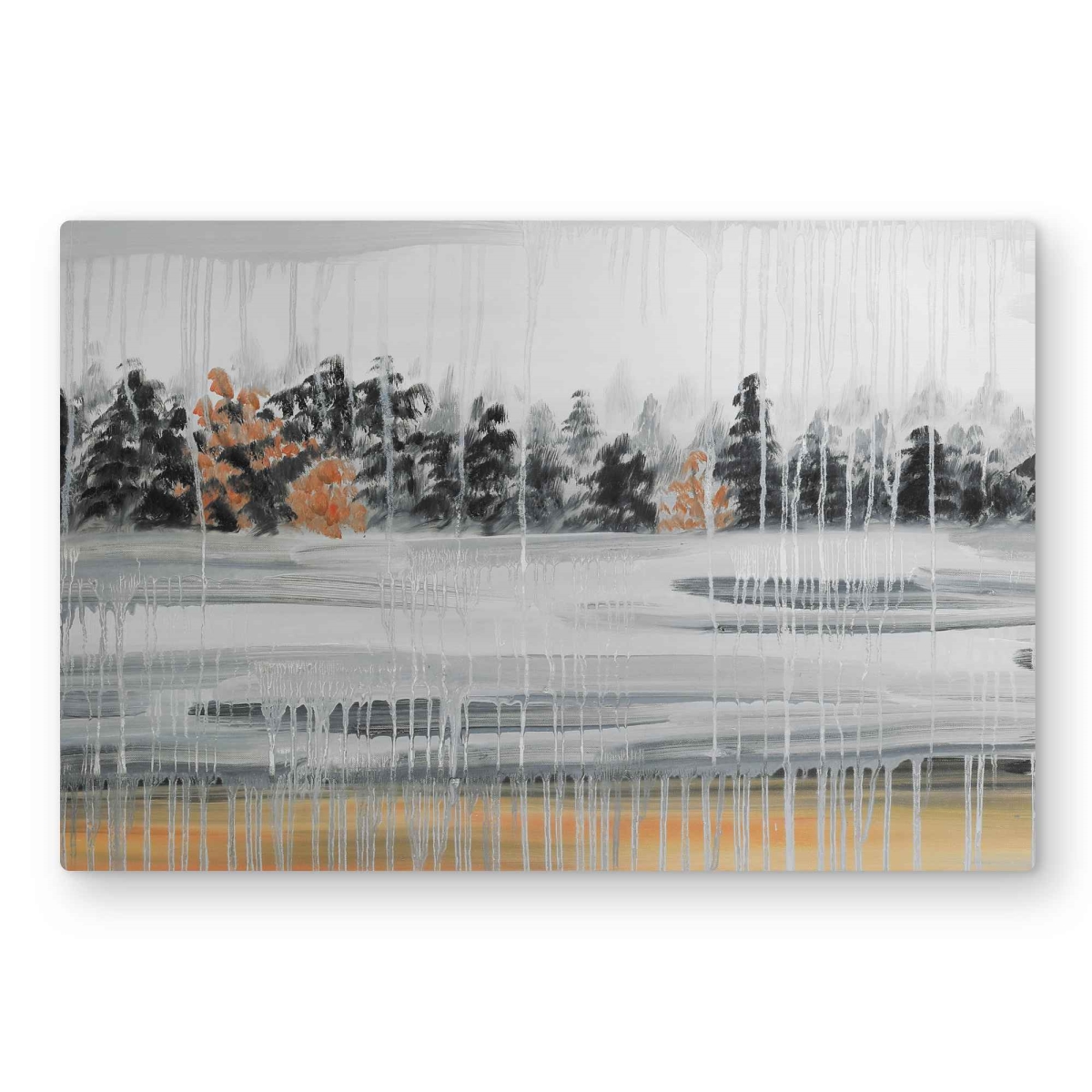 C1MP20308BDCEO 20 x 30 in. Winter Fir Landscape - Snow Modern Metal Print Wall Art for Home