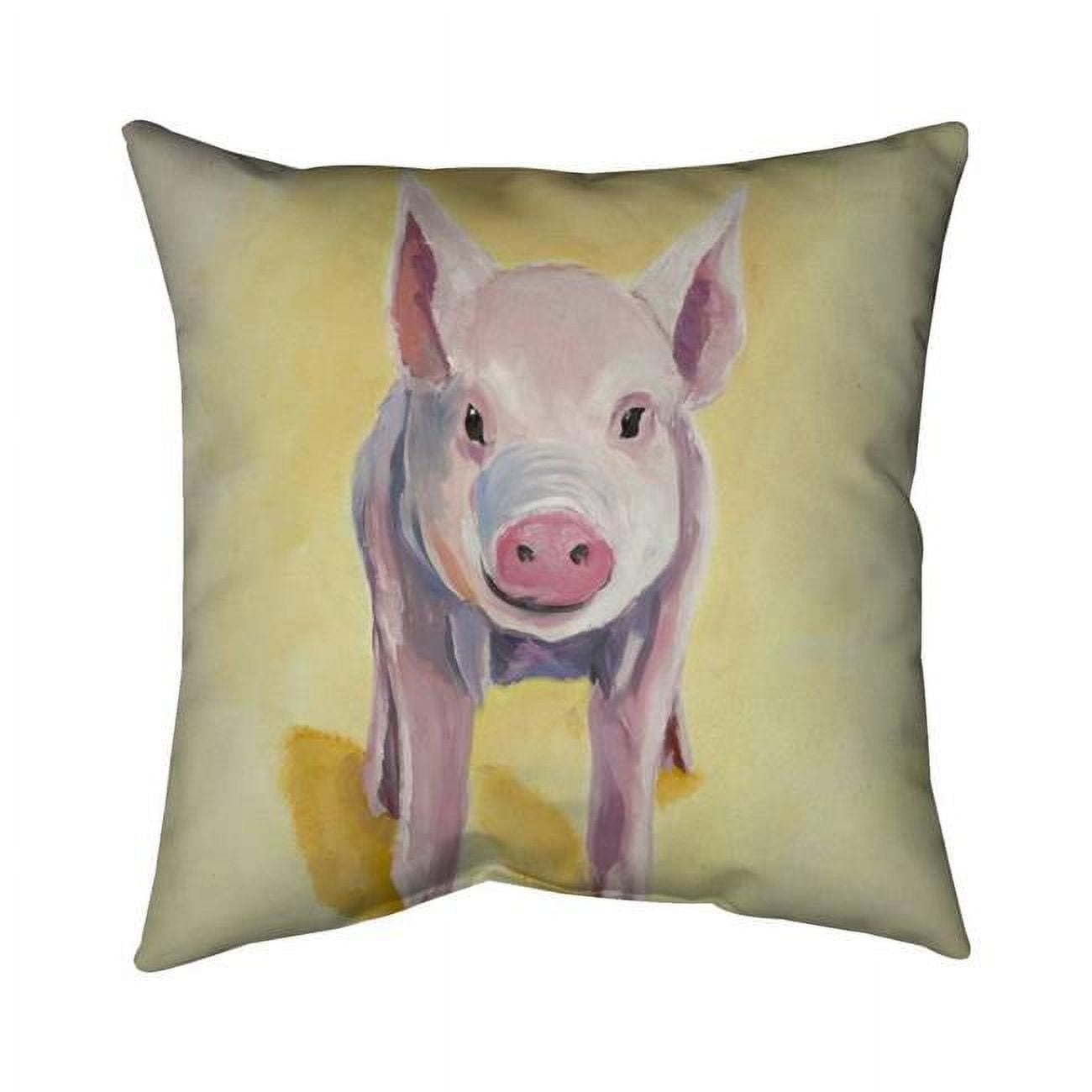 20 x 20 in. Solitary Pig-Double Sided Print Indoor Pillow