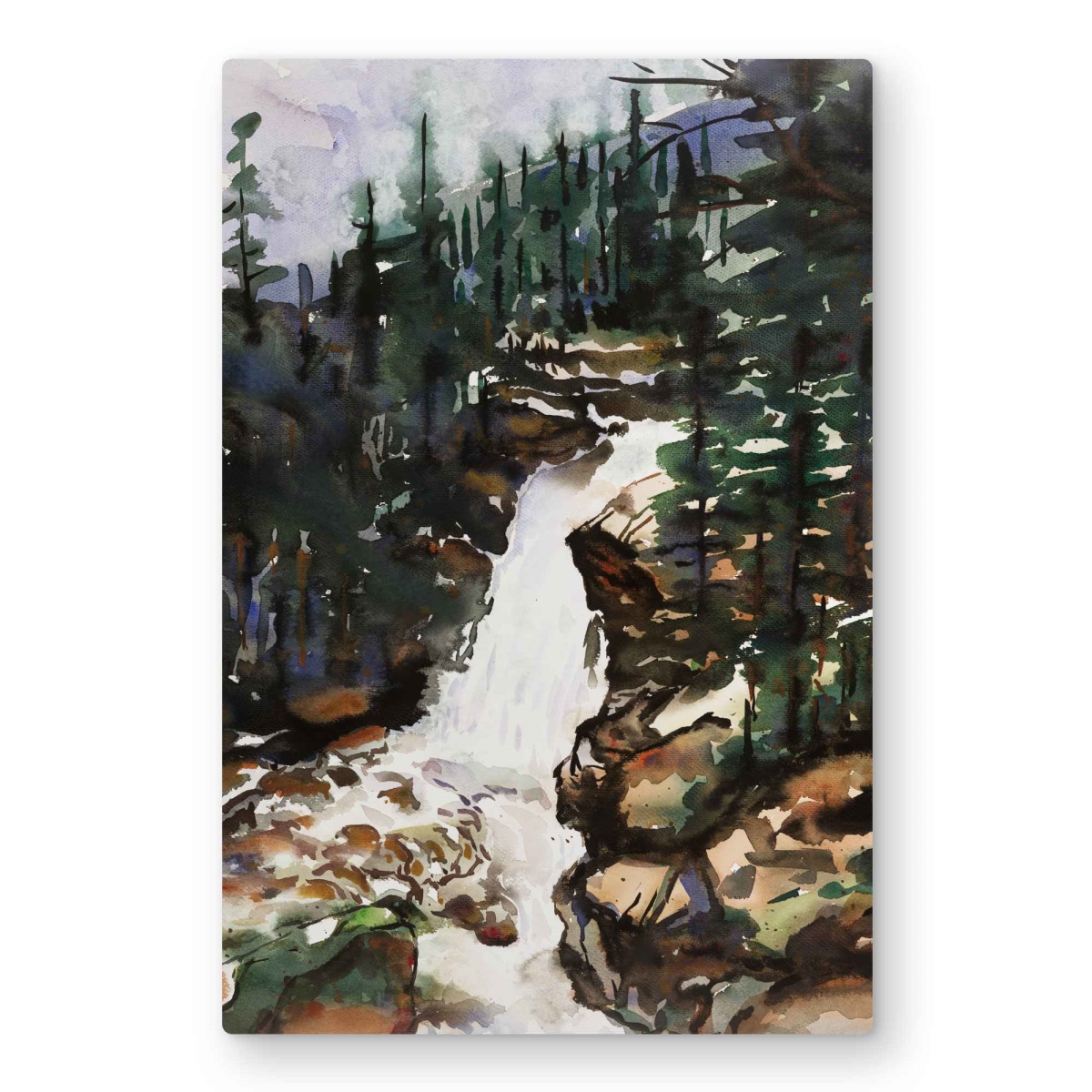 C1MP2030FS2553 20 x 30 in. Falls of Alberta Wall Art - Rustic Living Room Metal Print Decor