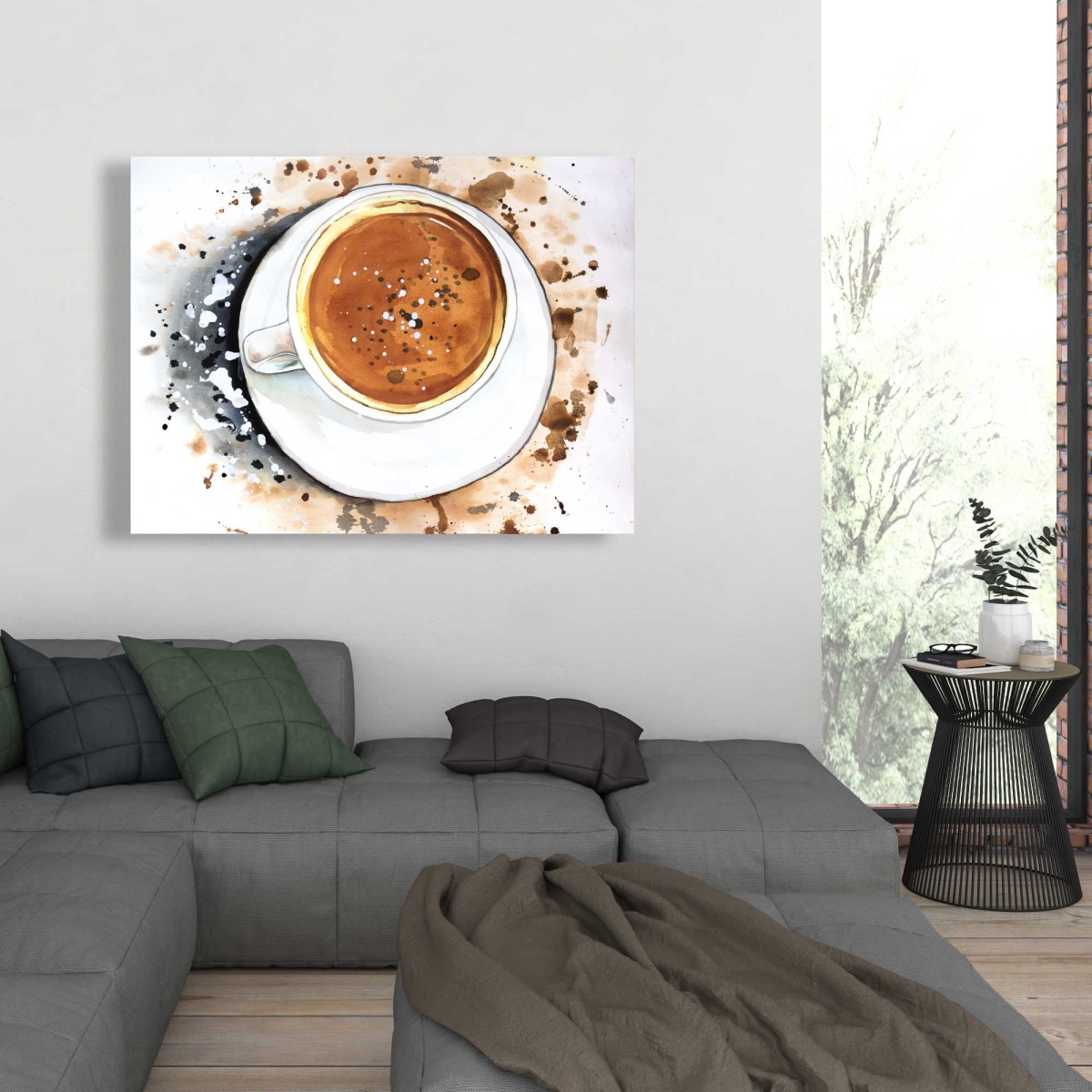 C1RC36488RIN6H 36 x 48 in. Cappuccino Refreshing - Kitchen Gastronomy Canvas