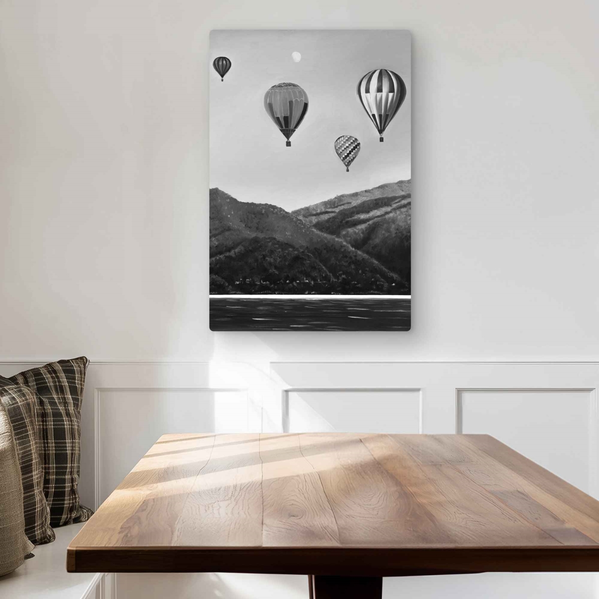 C1MP2030H4CB5V 20 x 30 in. Air Balloon Landscape Wall Art - Mountains Living Room Metal Print