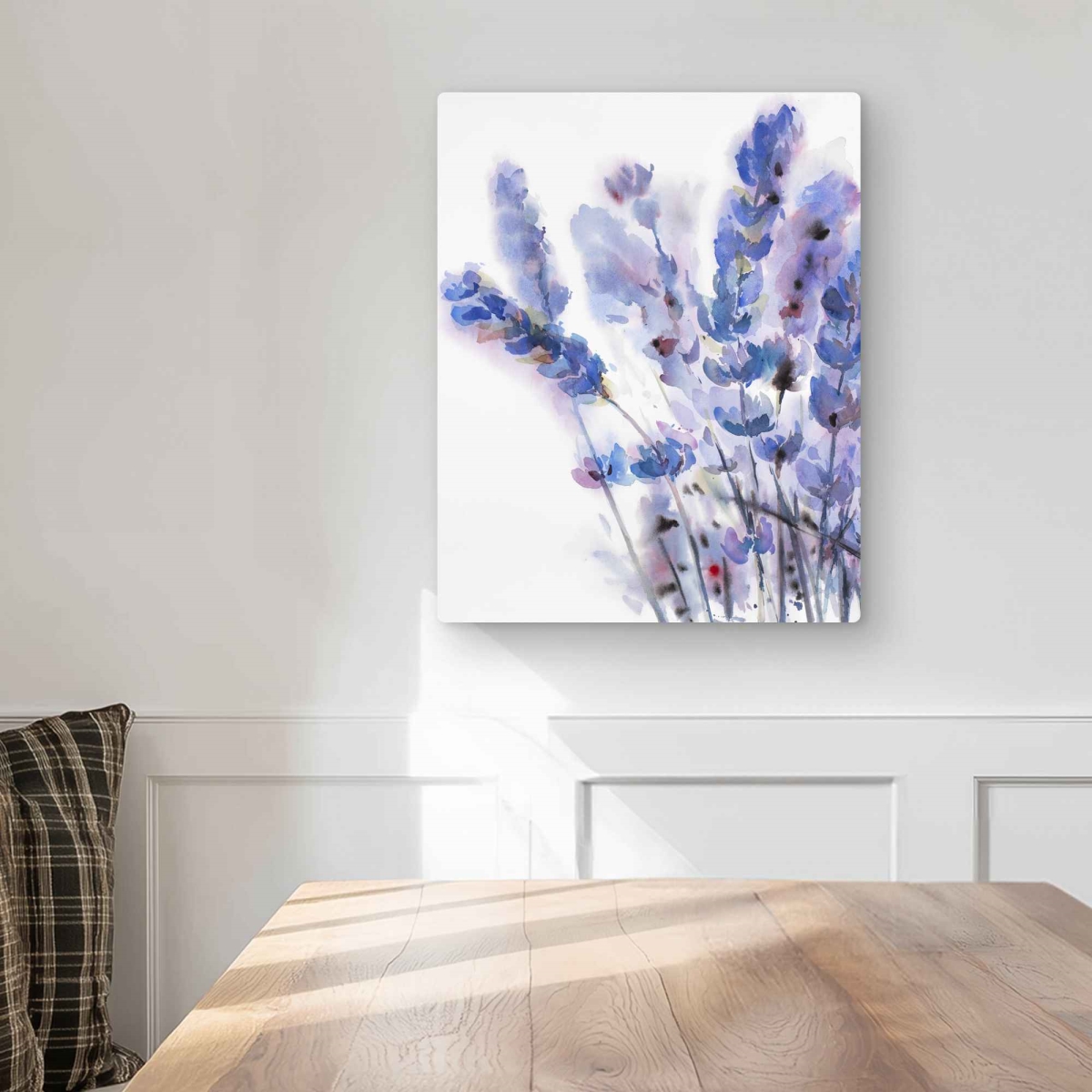 C1MP1620LDHYOW 16 x 20 in. Watercolor Lavender Flowers Wall Art - Floral Metal Print