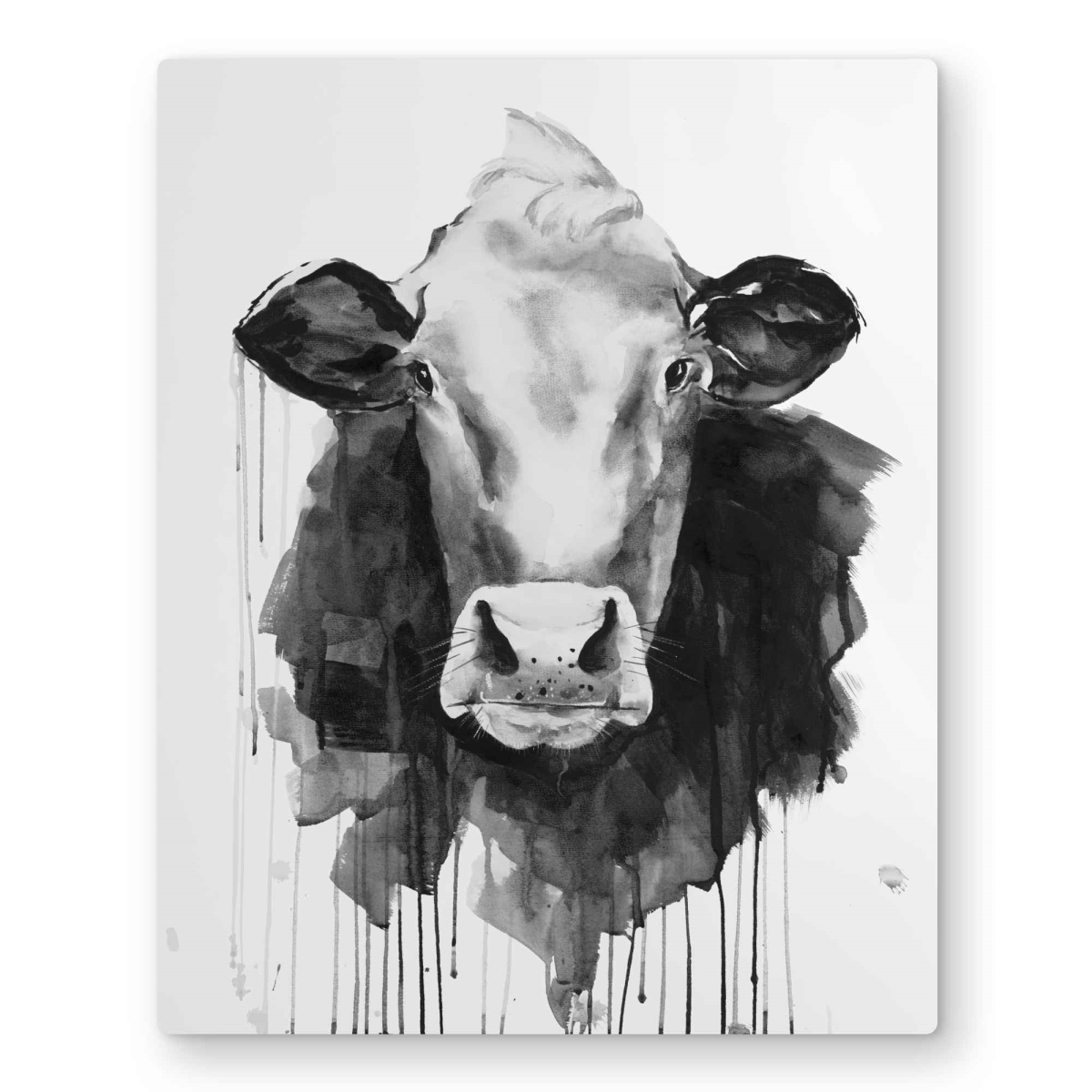 C1MP1620CVE8UB 16 x 20 in. Cow - Rustic Animals Metal Print Wall Art for Home Decor - Unique Art