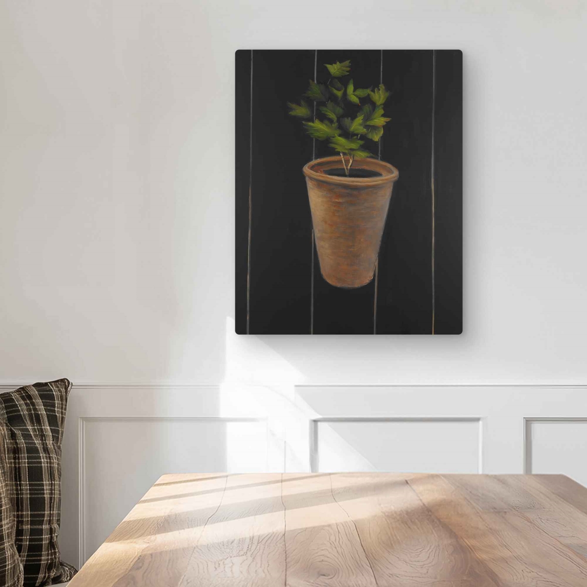 C1MP1620JAHQ5X 16 x 20 in. Plant of Parsley Wall Art - Hygge Still Life Metal Print
