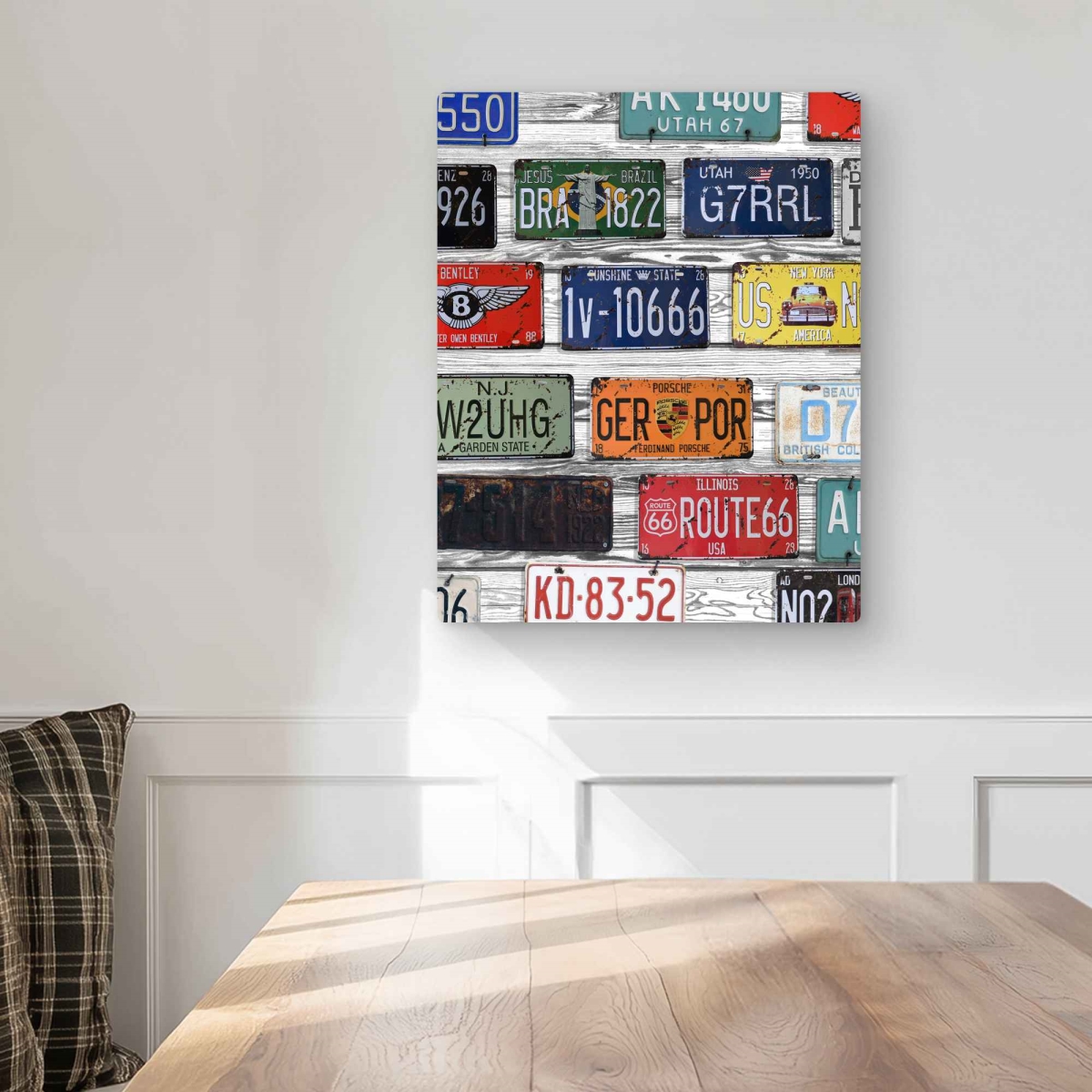 C1MP1620PR0ZPY 16 x 20 in. Number Plates - Industrial Metal Print Wall Art for Man Cave Decor