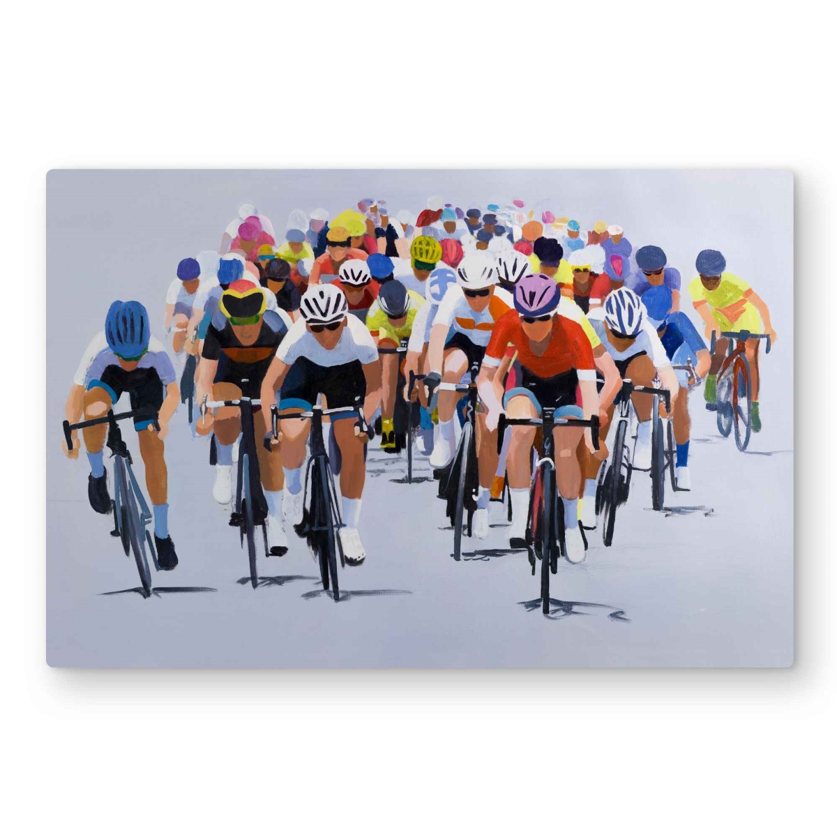 C1MP20303CO609 20 x 30 in. Cycling Competition Black Metal Print Wall Art - Man Cave Decor