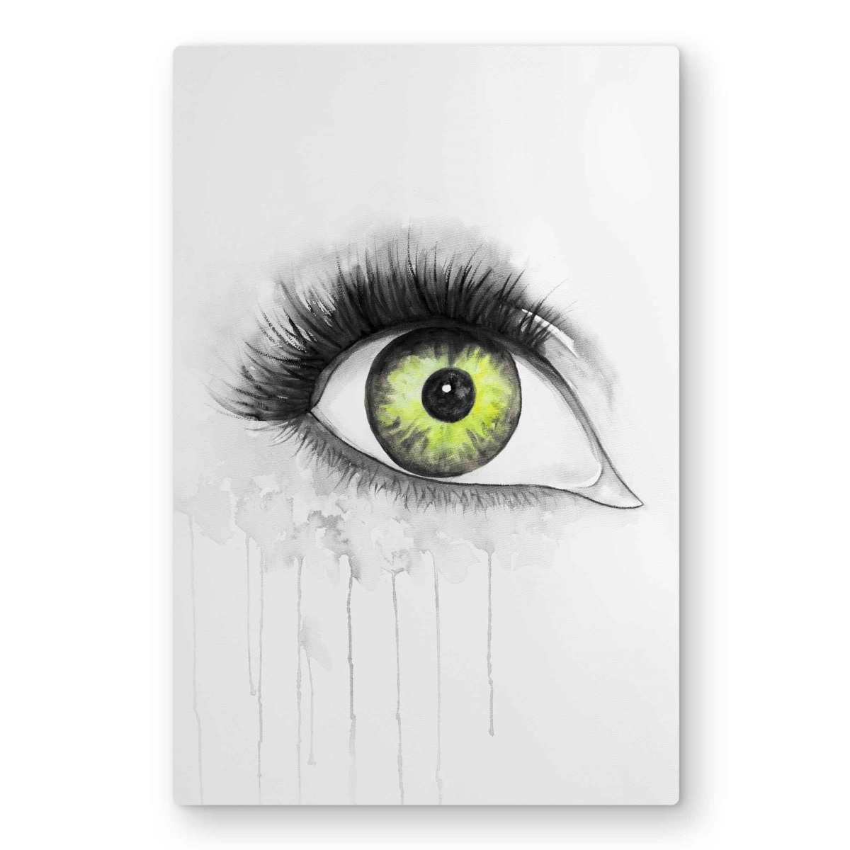 C1MP20304HRXNU 20 x 30 in. Green Eye In Watercolor Wall Art - Beauty Figurative Metal Print