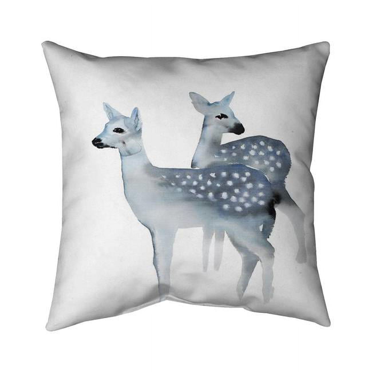 20 x 20 in. Blue Fawns-Double Sided Print Indoor Pillow