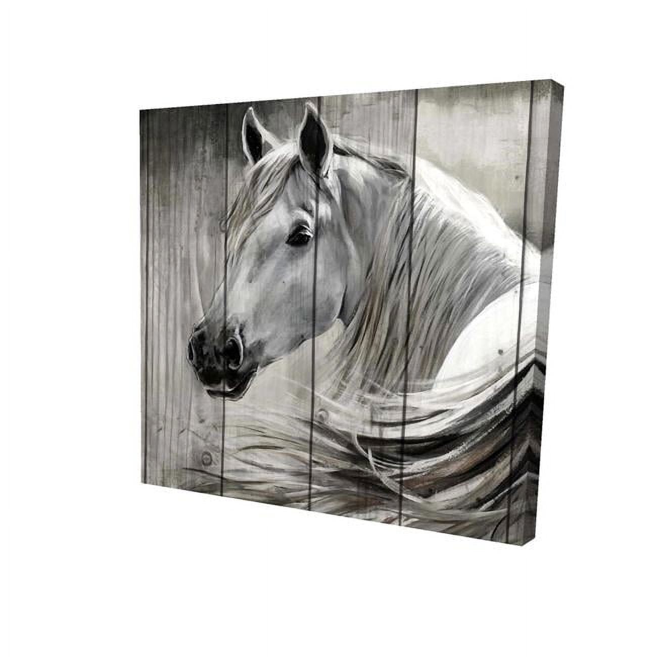 12 x 12 in. Rustic Horse-Print on Canvas