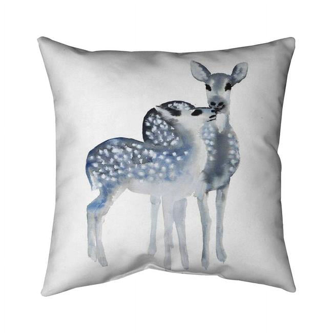 20 x 20 in. Blue Fawns Love-Double Sided Print Indoor Pillow
